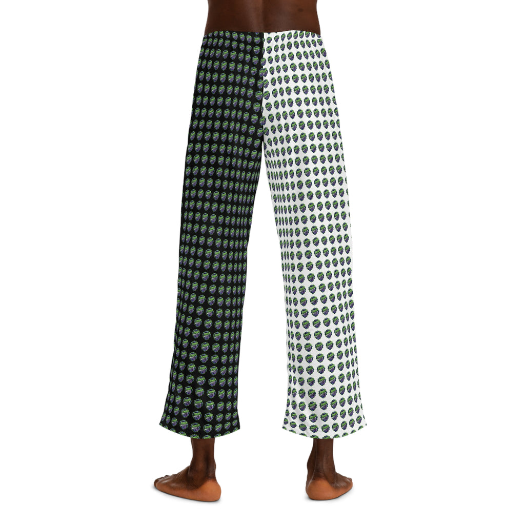 Split-Color Alien Pattern Pajama Pants