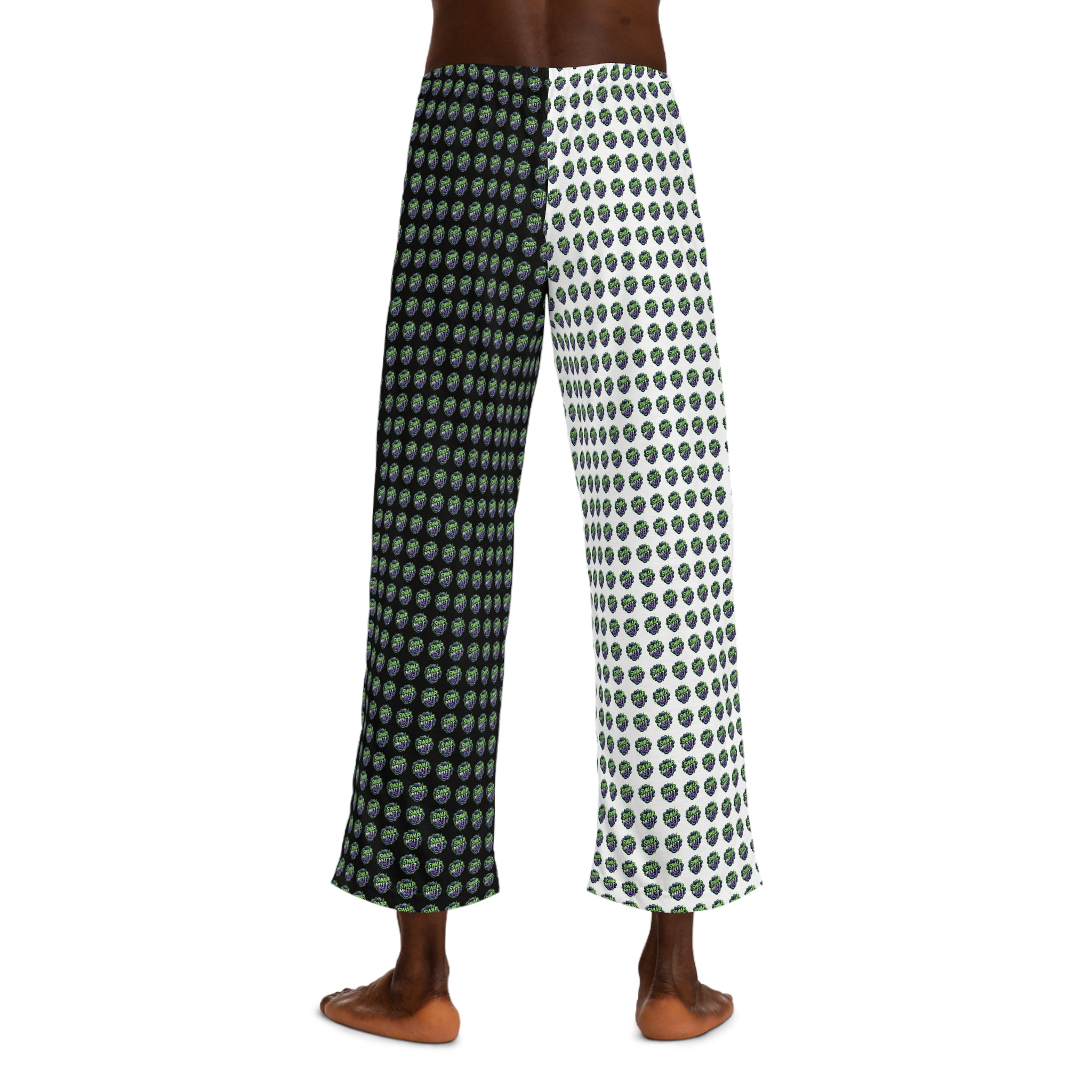 Split-Color Alien Pattern Pajama Pants