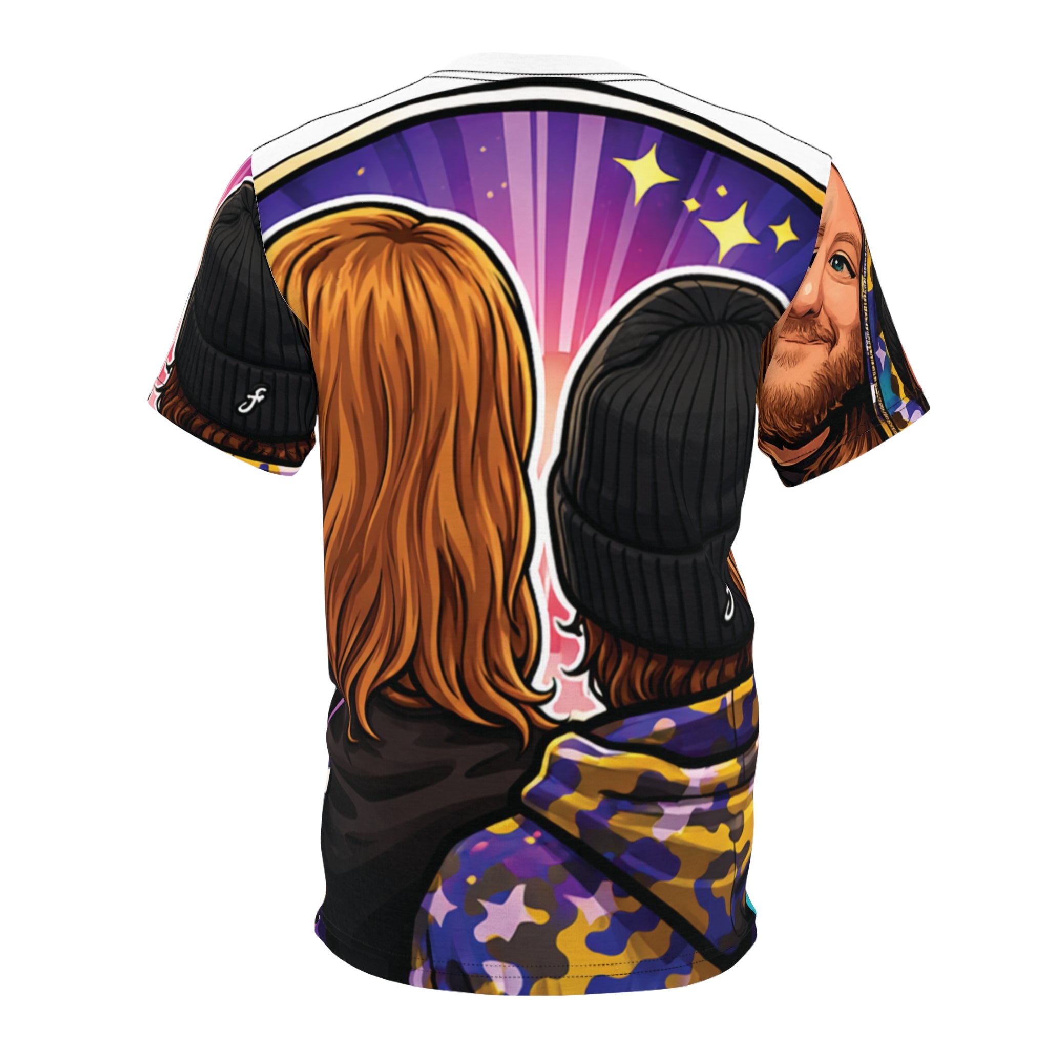 Swap Meet Graphic Tee — Cartoon Faces All-Over Print