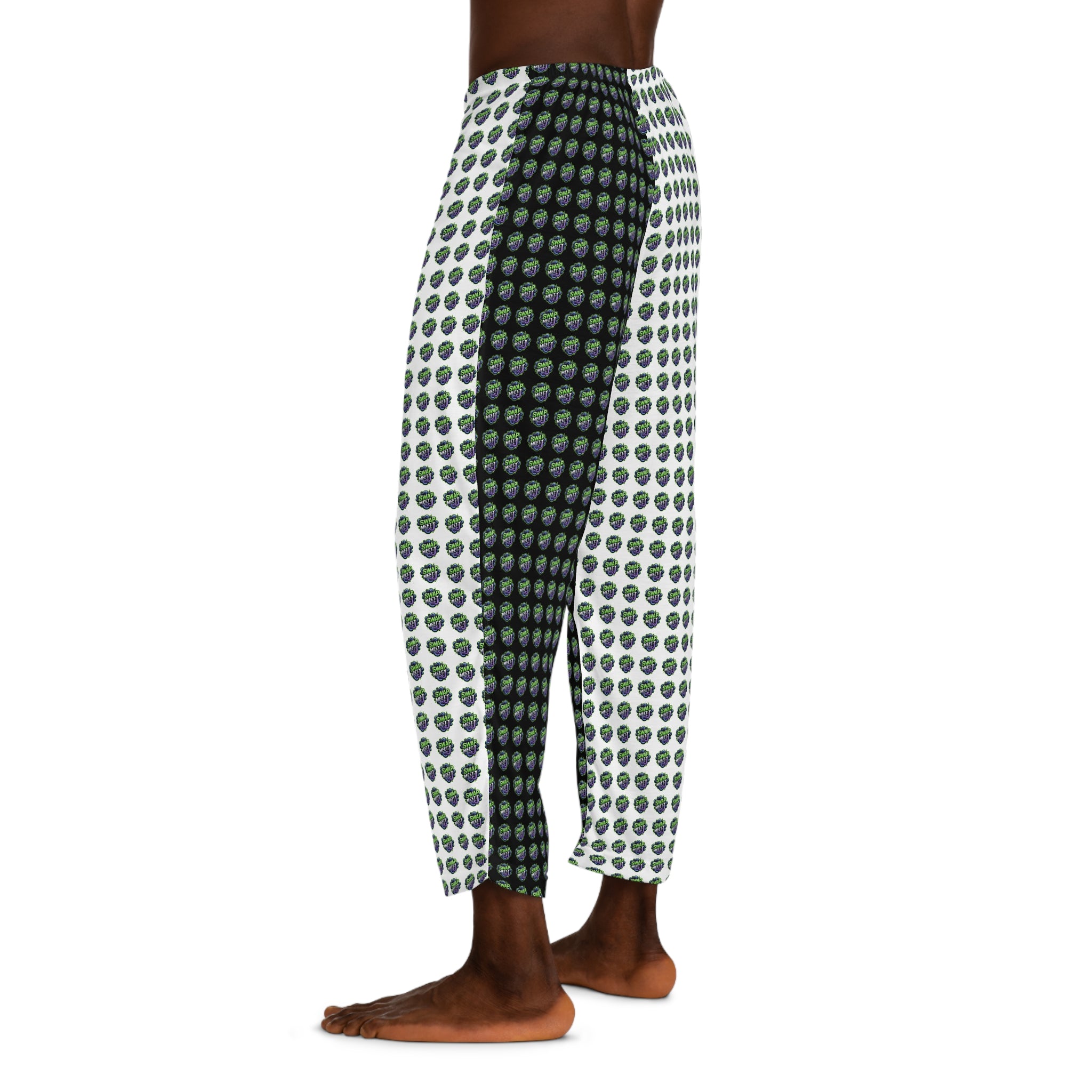 Split-Color Alien Pattern Pajama Pants
