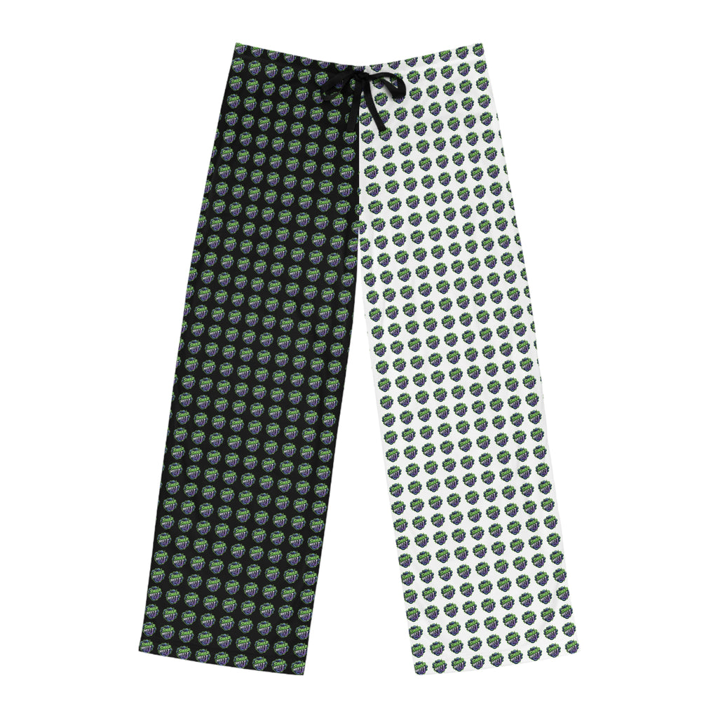 Split-Color Alien Pattern Pajama Pants