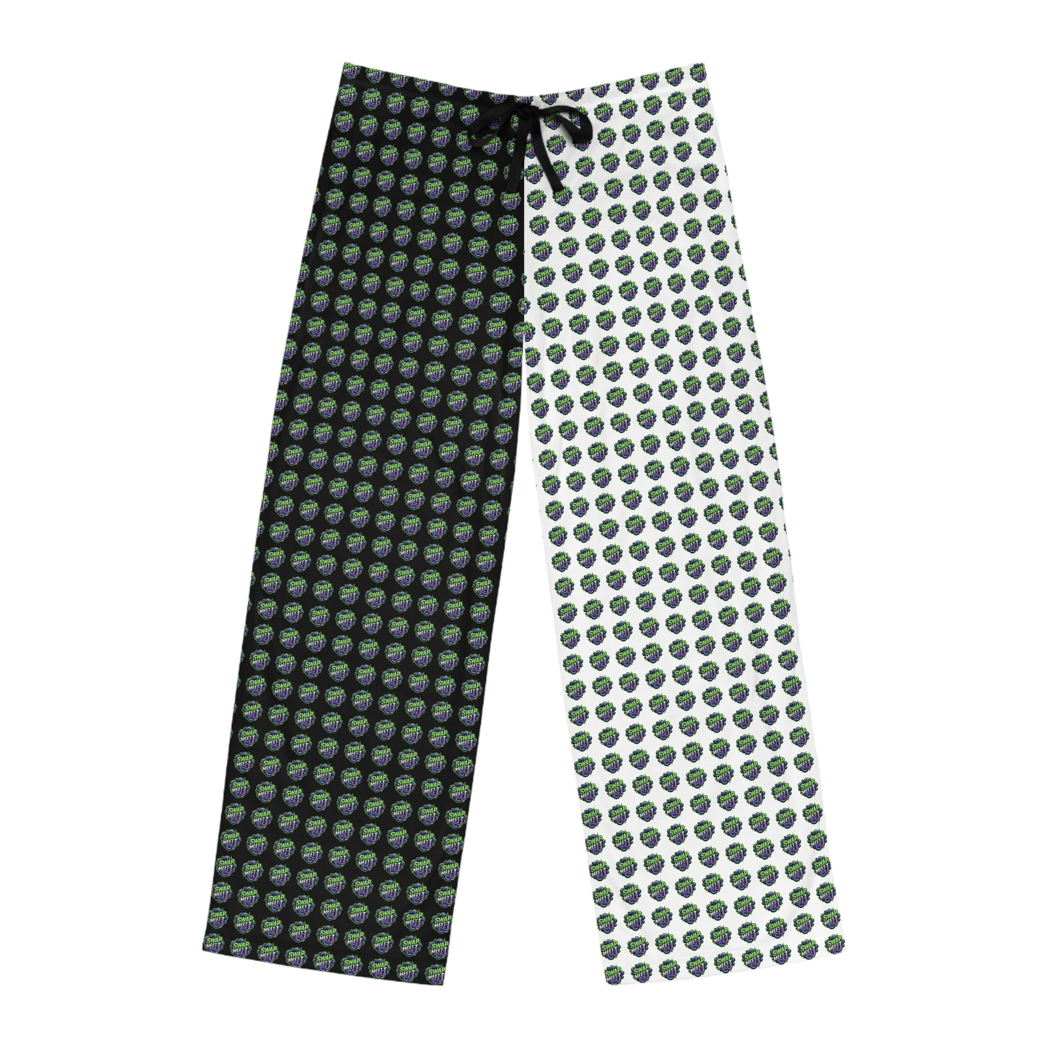 Split-Color Alien Pattern Pajama Pants
