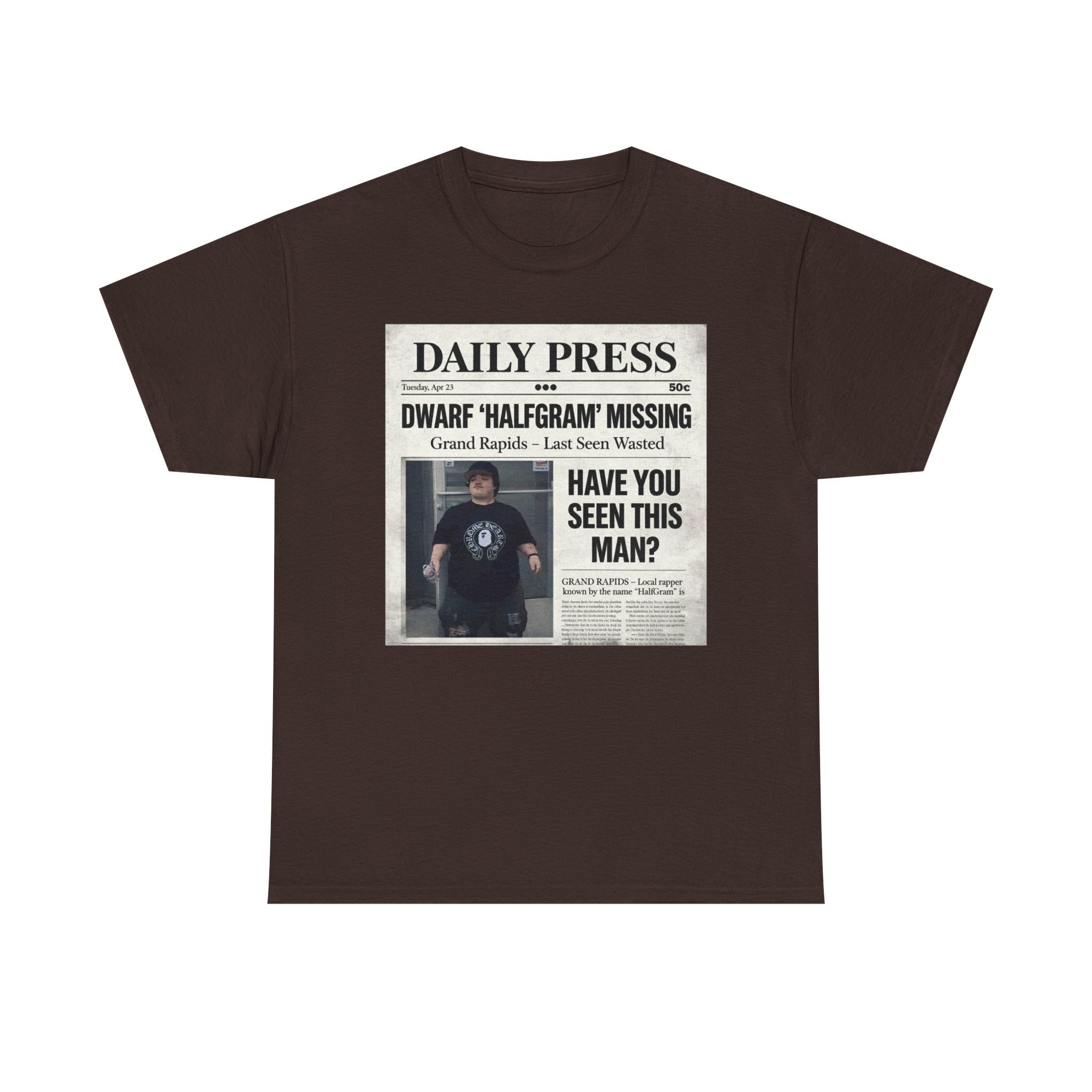 Missing Man 'Have You Seen This Man?' Newspaper Graphic T-Shirt