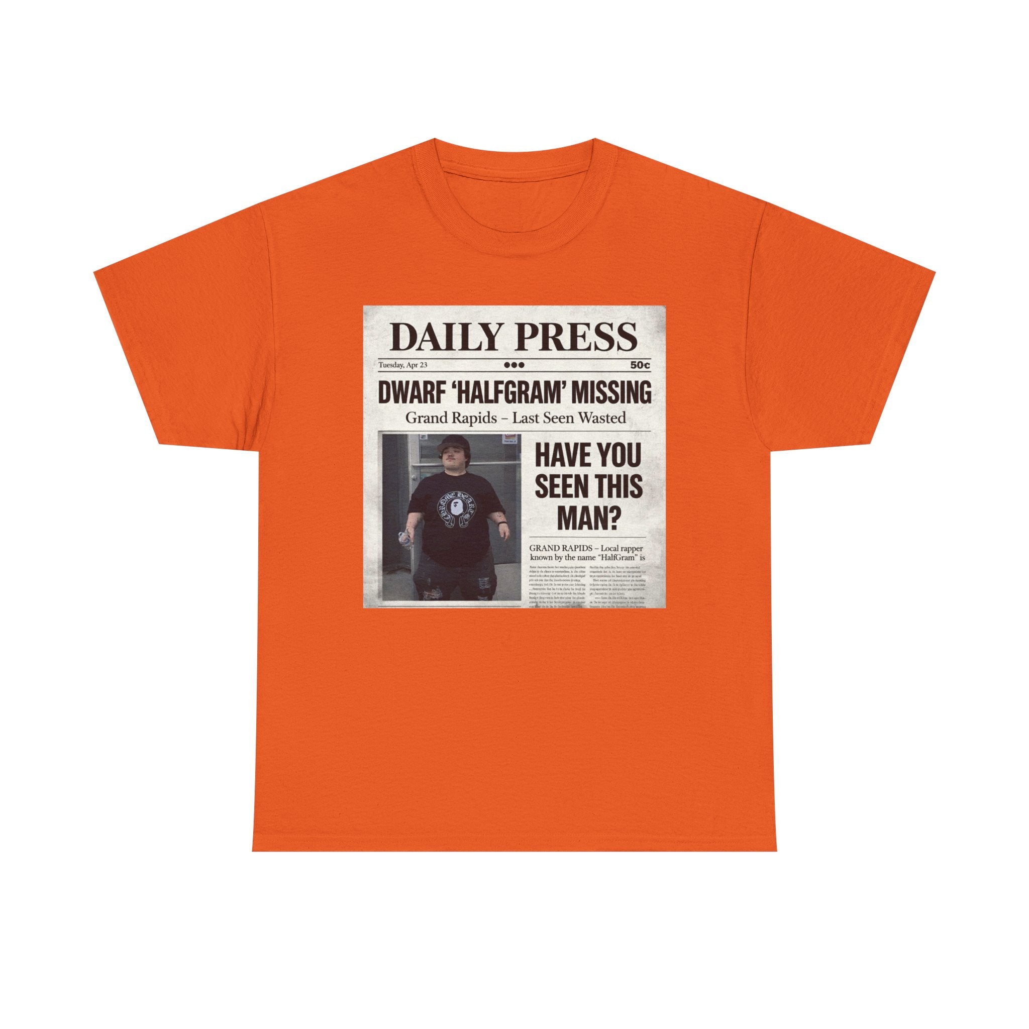 Missing Man 'Have You Seen This Man?' Newspaper Graphic T-Shirt