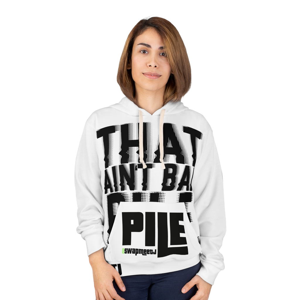 That Ain’t Bad Vibe Hoodie — Bold Distressed Text Pullover
