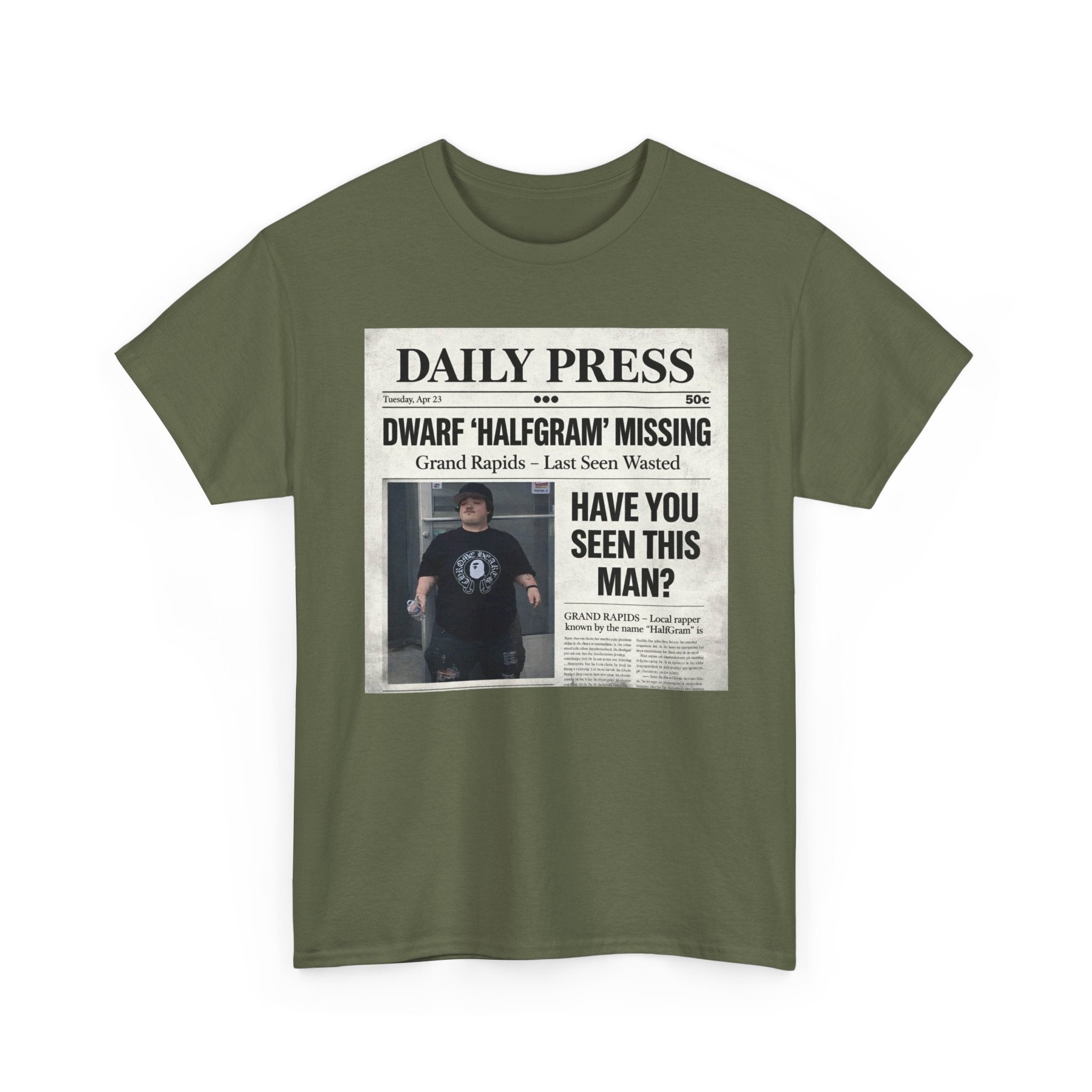 Missing Man 'Have You Seen This Man?' Newspaper Graphic T-Shirt
