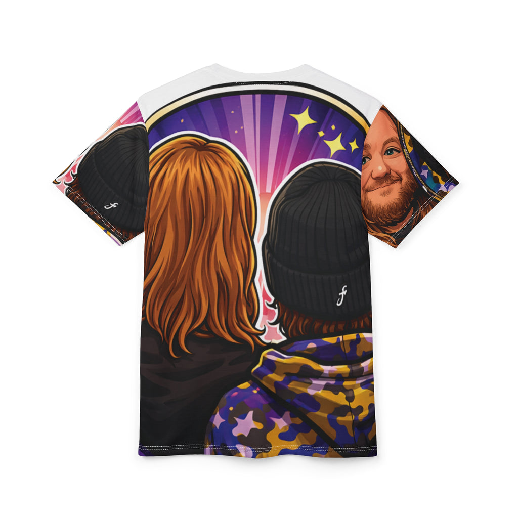 Swap Meet Graphic Tee — Cartoon Faces All-Over Print