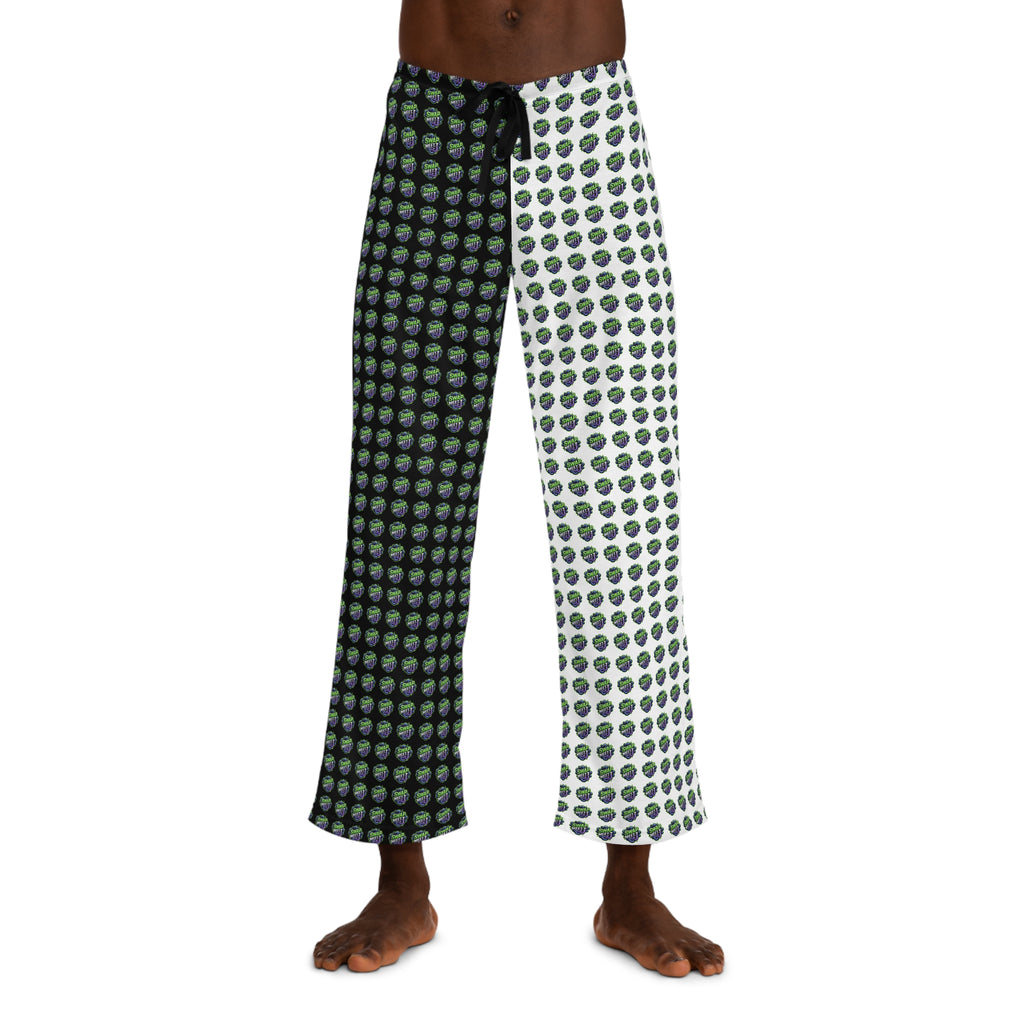 Split-Color Alien Pattern Pajama Pants