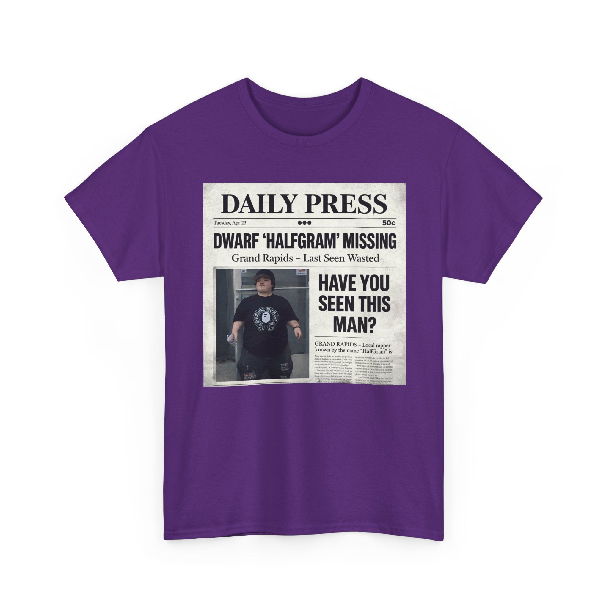 Missing Man 'Have You Seen This Man?' Newspaper Graphic T-Shirt