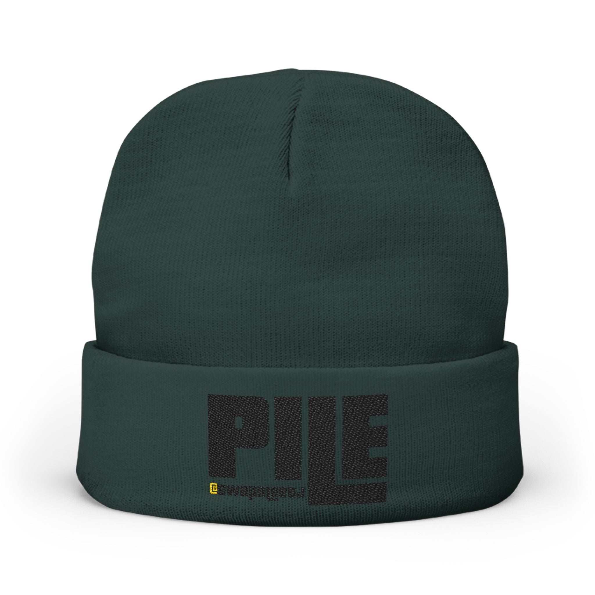 Embroidered 'PILE' Knit Beanie — Cozy Winter Beanie with Bold Logo