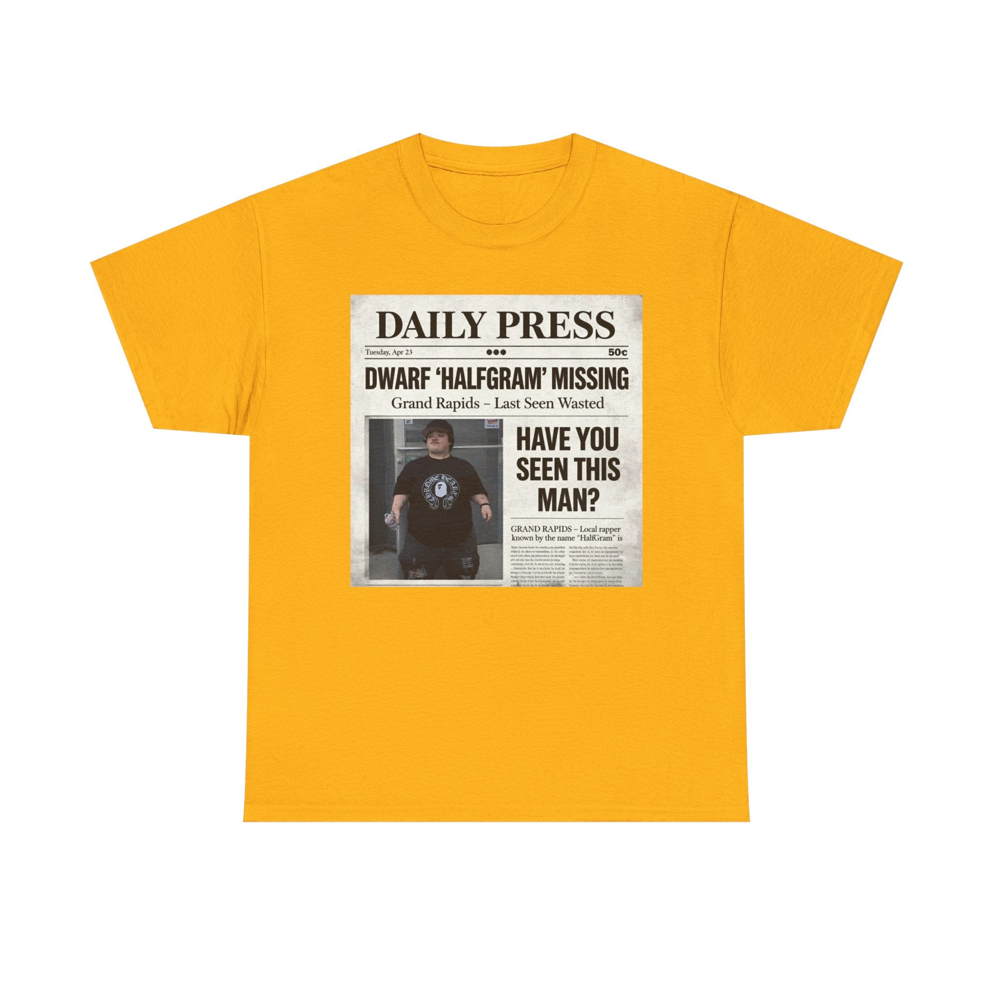 Missing Man 'Have You Seen This Man?' Newspaper Graphic T-Shirt