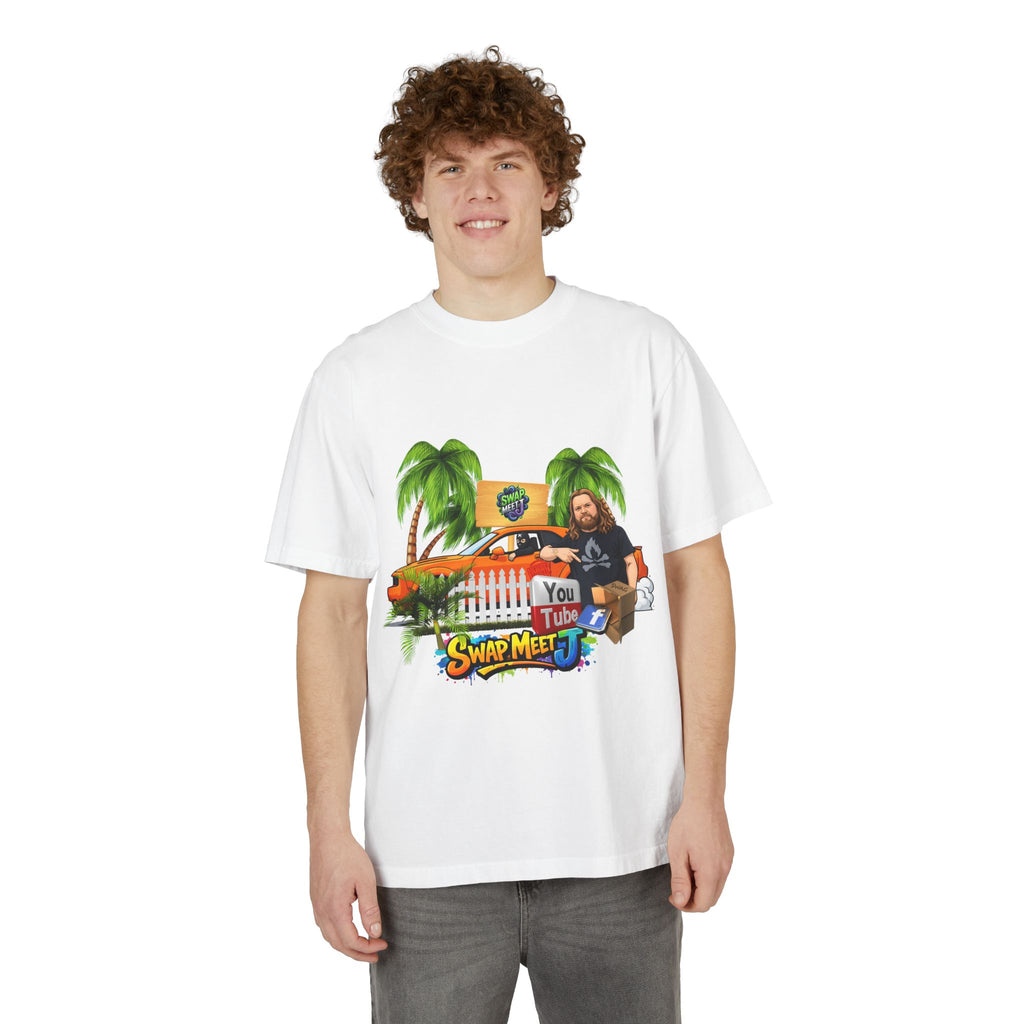 YouTube Swap Meet T-Shirt — Vintage Car, Palm Trees & Host Graphic Tee