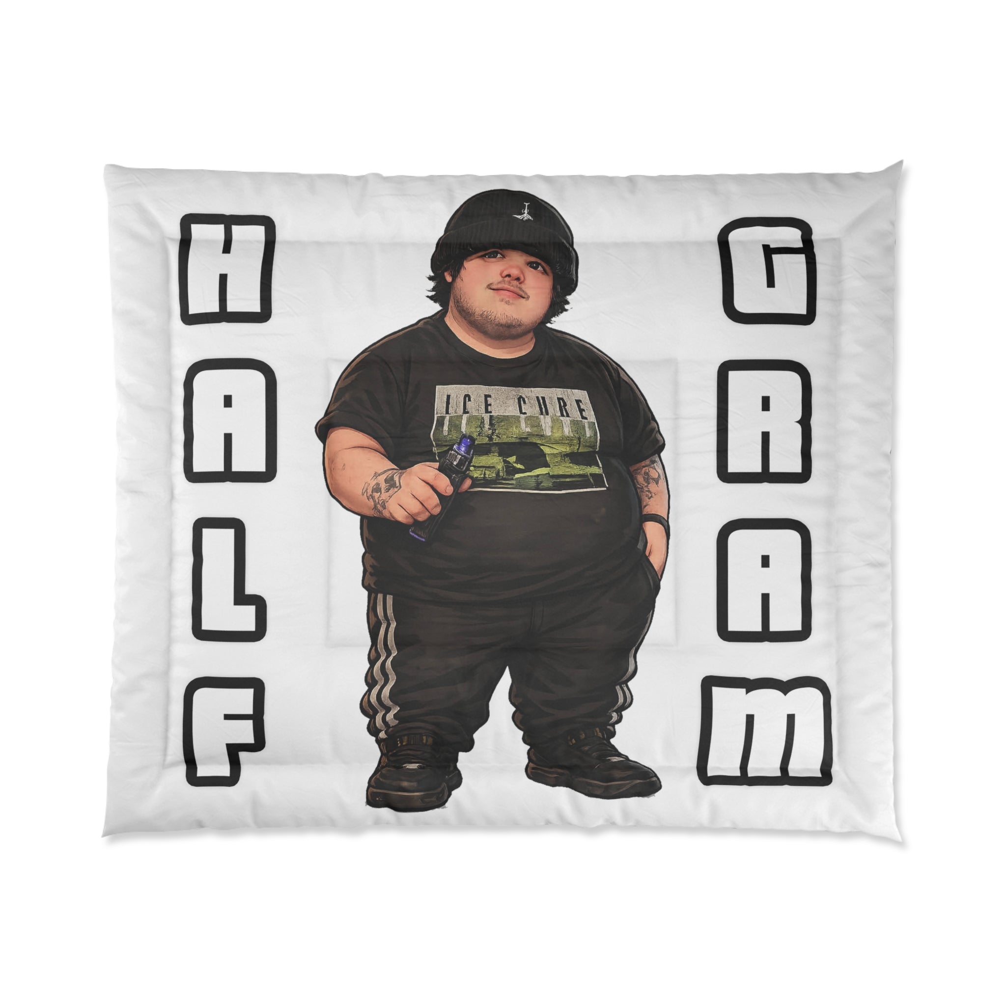Half Gram Comforter - Funny Meme Character Bedding