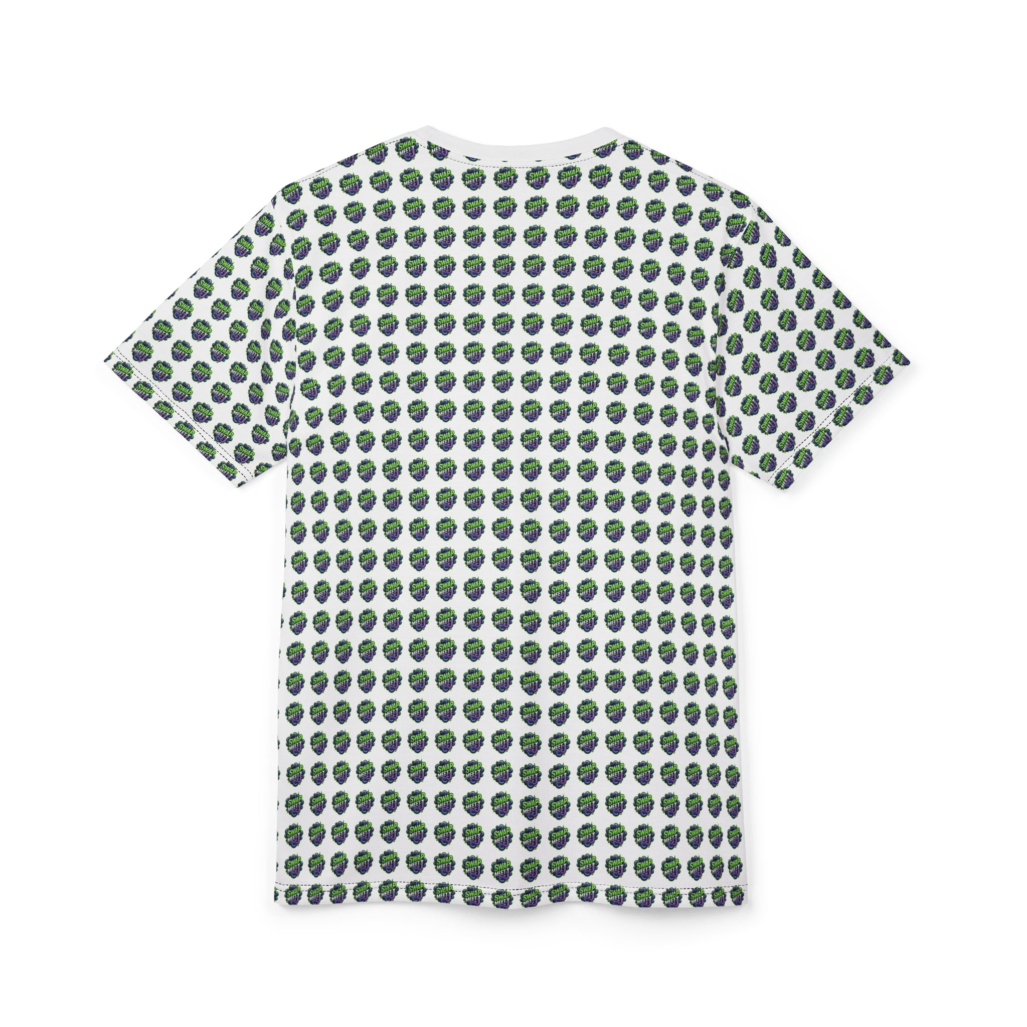 All-Over Green Earth Pattern Tee — Eco Globe Print T-Shirt