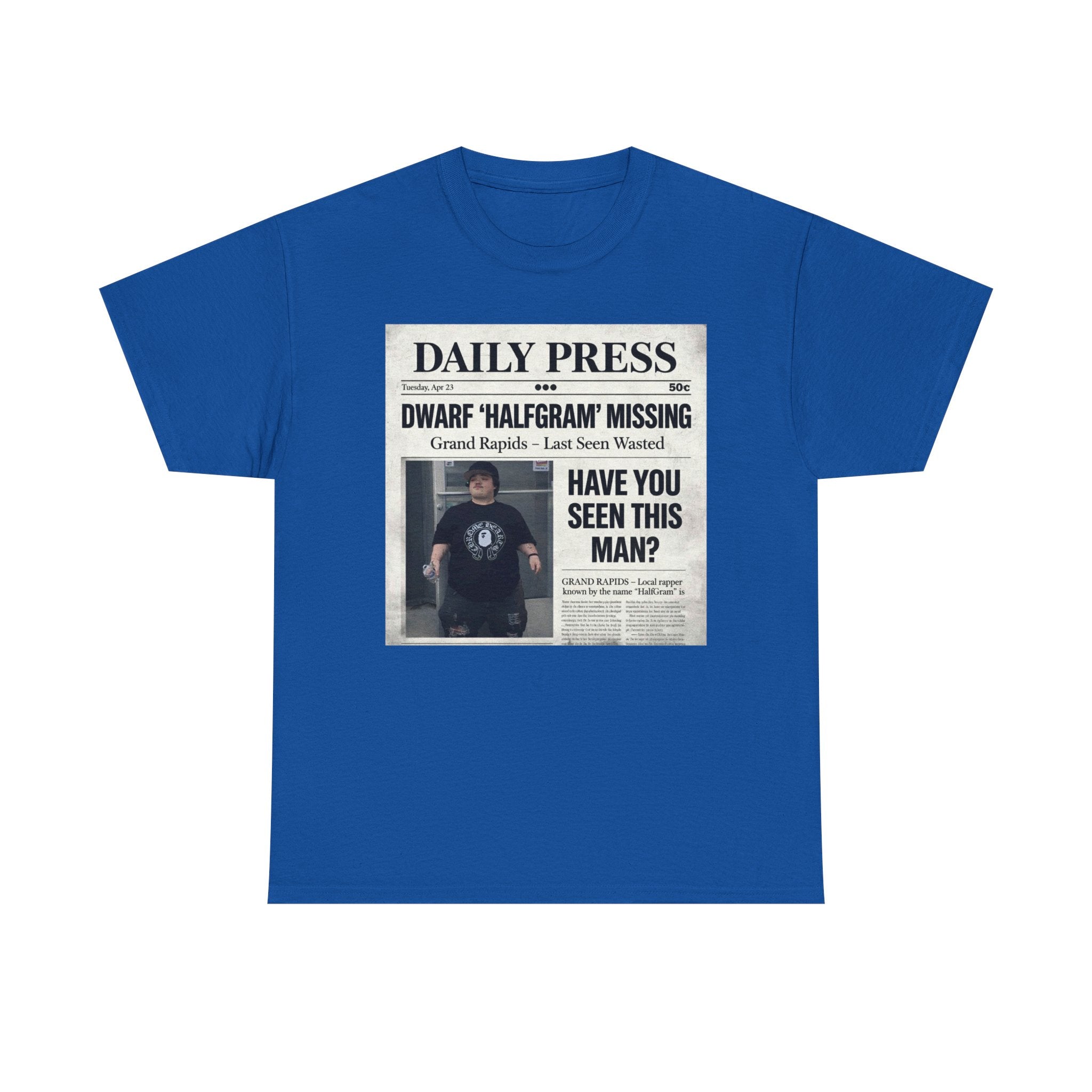 Missing Man 'Have You Seen This Man?' Newspaper Graphic T-Shirt
