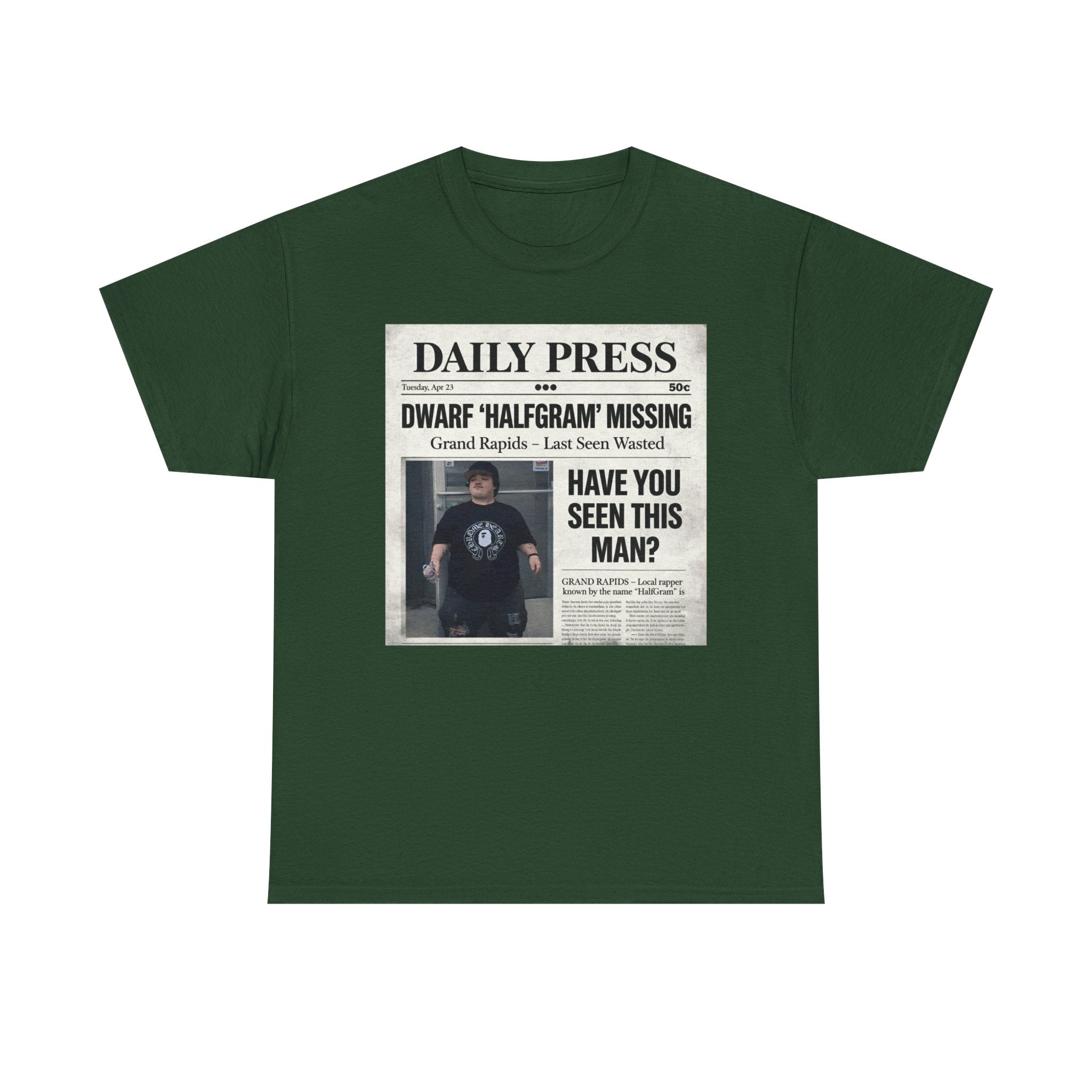 Missing Man 'Have You Seen This Man?' Newspaper Graphic T-Shirt