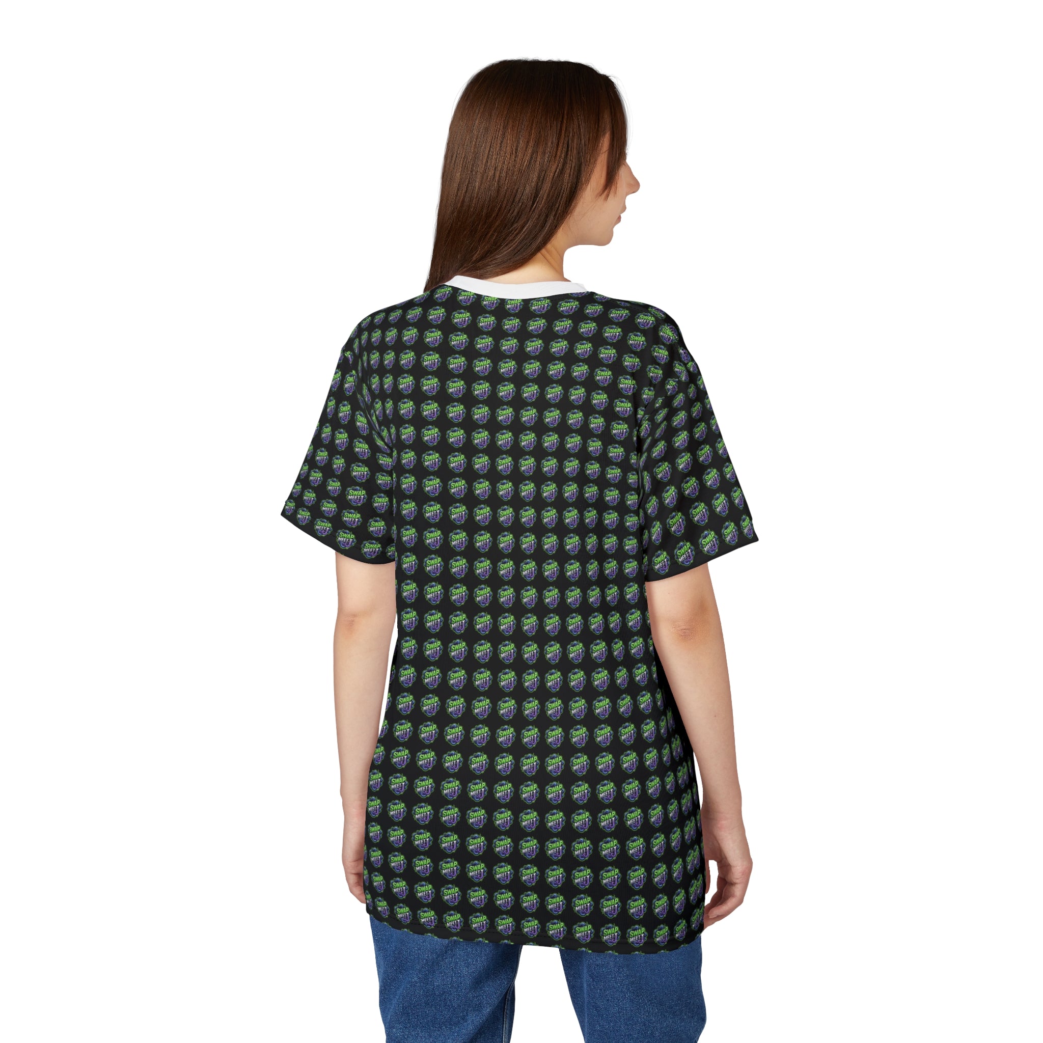 All-Over Green Earth Pattern Tee — Eco Globe AOP T-Shirt