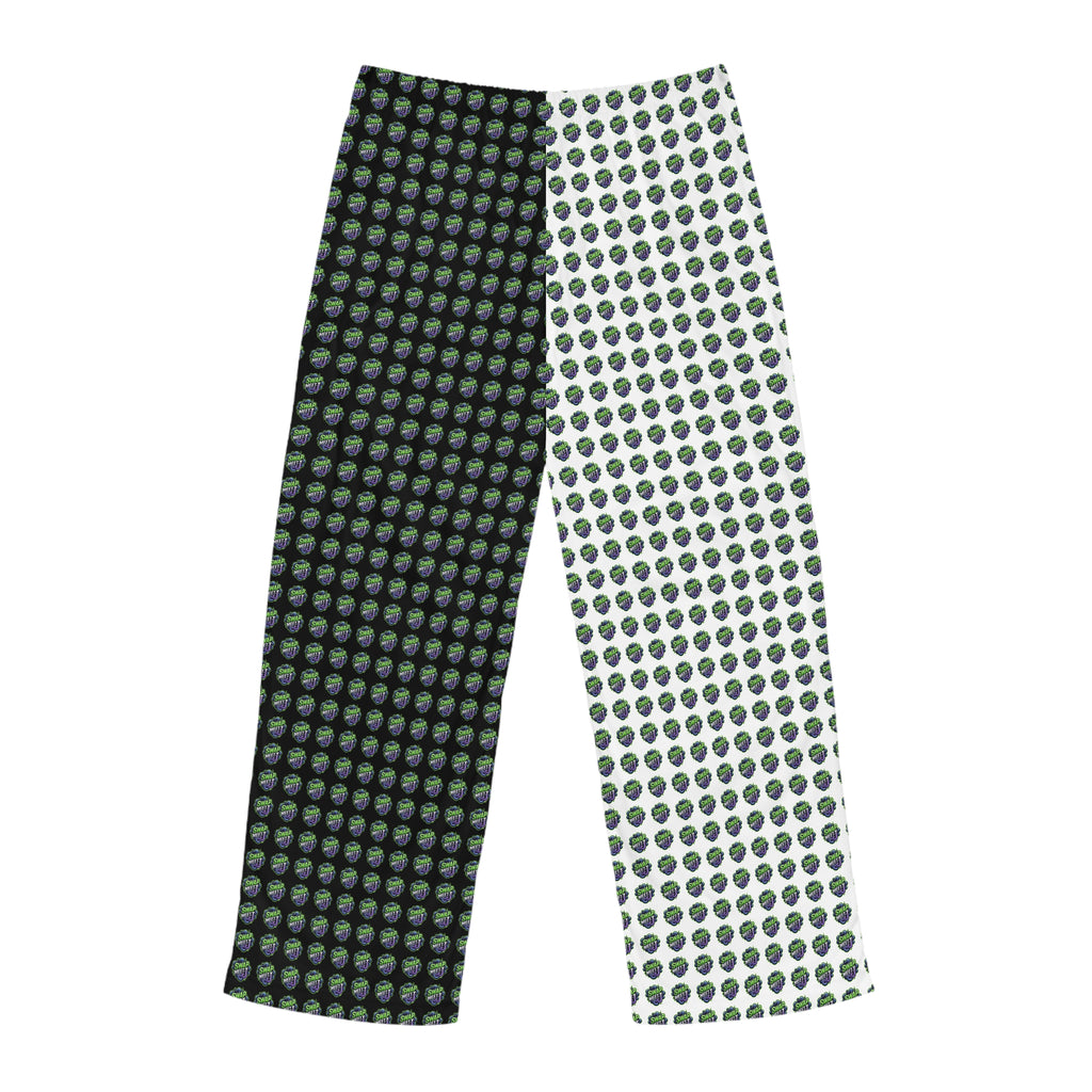 Split-Color Alien Pattern Pajama Pants
