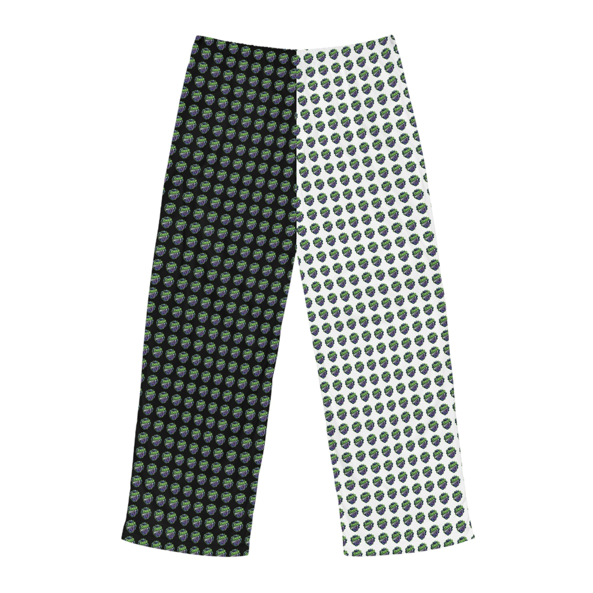 Split-Color Alien Pattern Pajama Pants