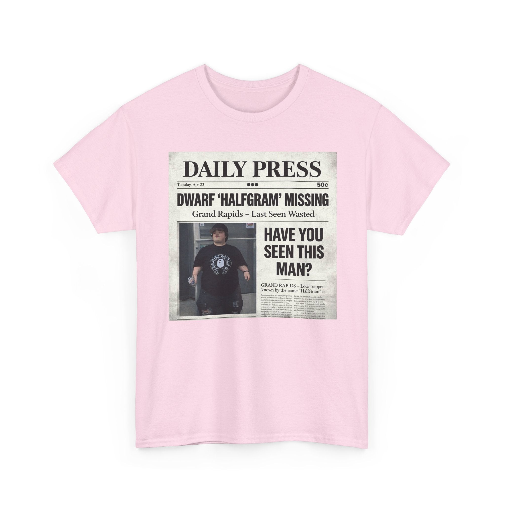 Missing Man 'Have You Seen This Man?' Newspaper Graphic T-Shirt