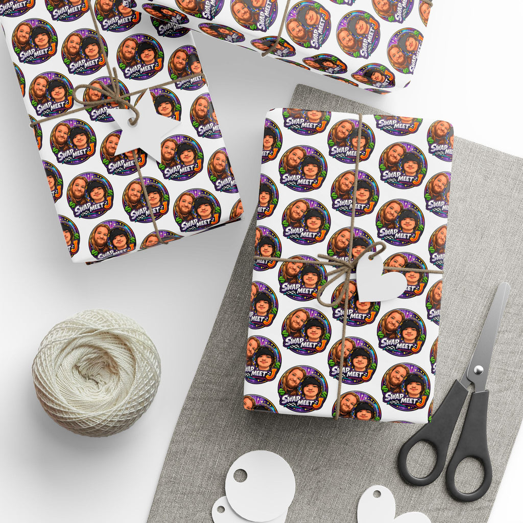 Wrapping Paper – Custom Face Portrait Pattern Gift Wrap (Personalized Photo Repeat)