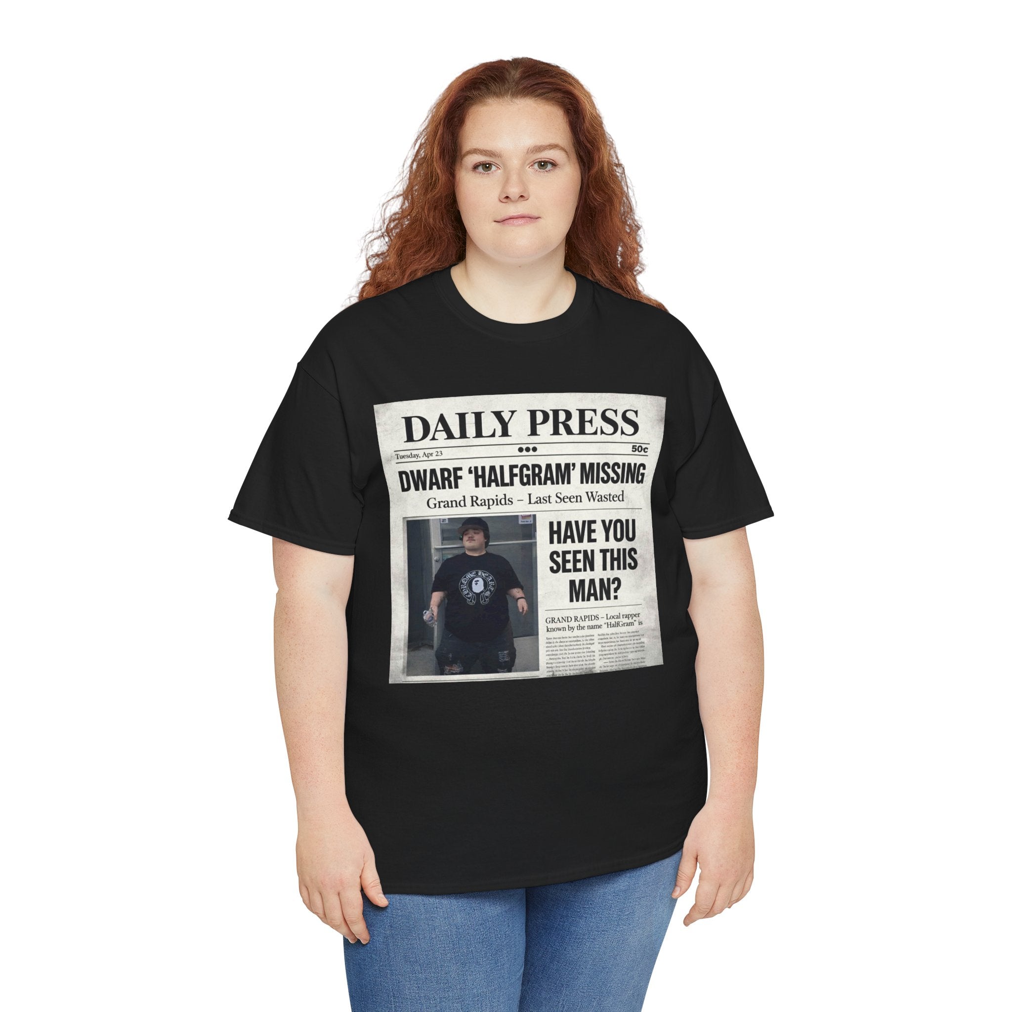 Missing Man 'Have You Seen This Man?' Newspaper Graphic T-Shirt