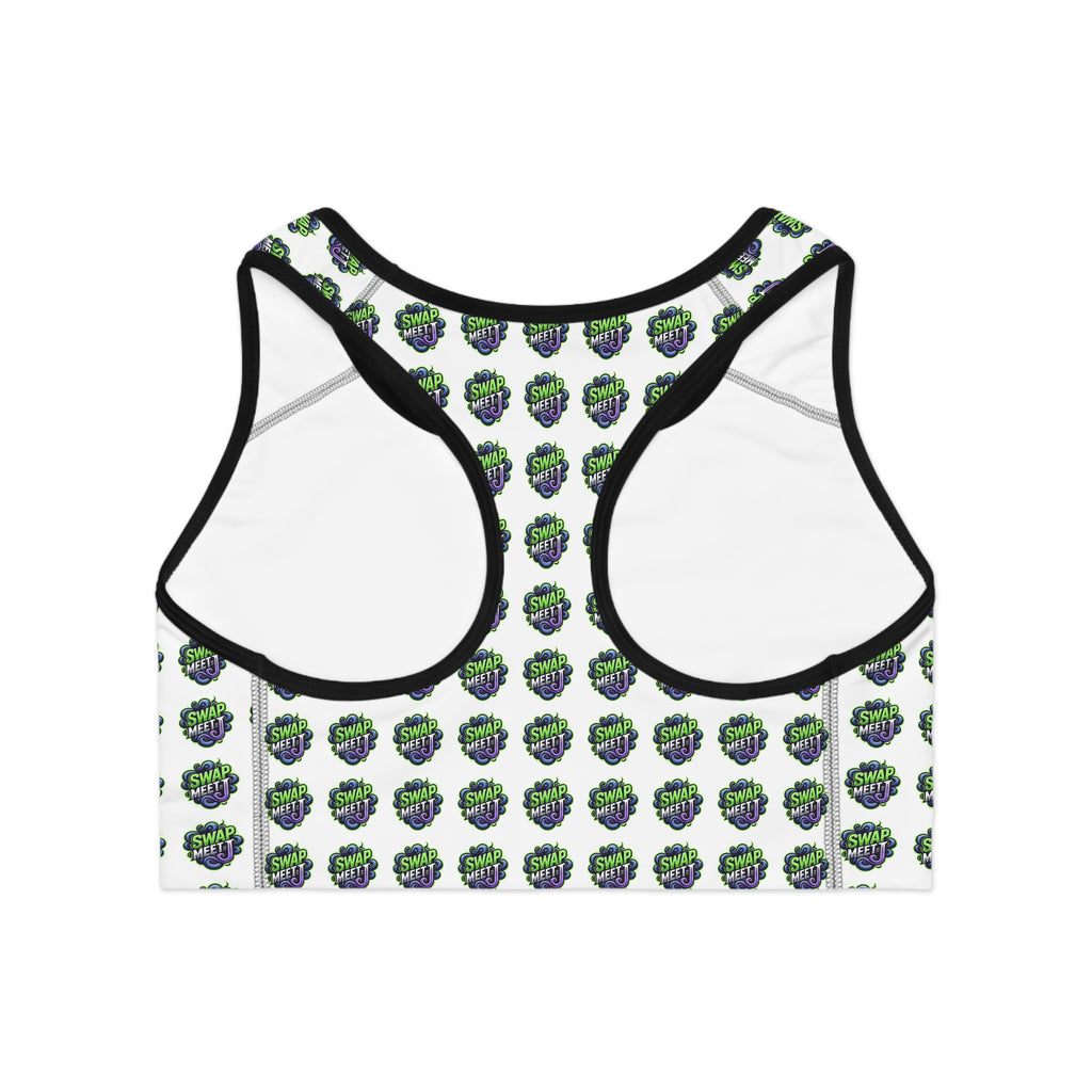 Sports Bra — Green Gamer "Game On" Patterned Activewear
