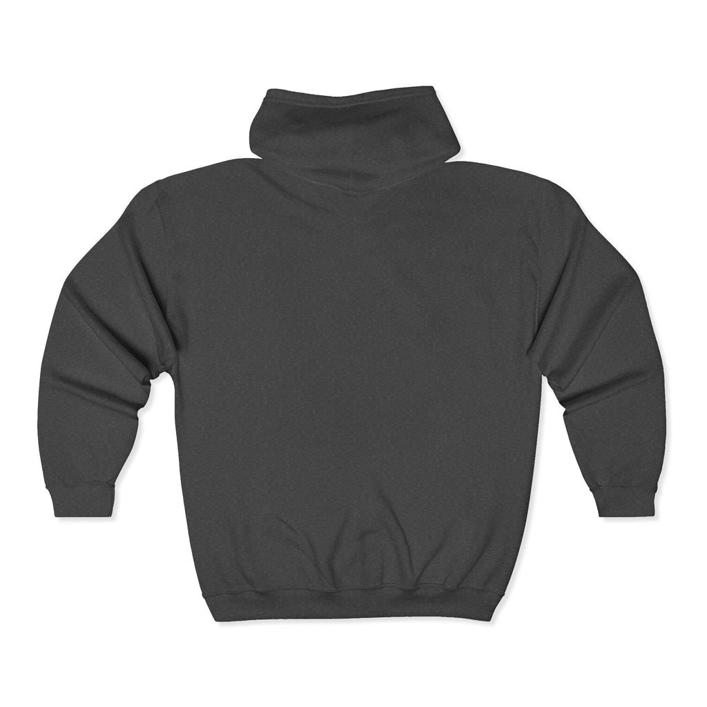 Zip Hoodie with Rebellious Cartoon Graphic — Edgy Streetwear Zip-Up