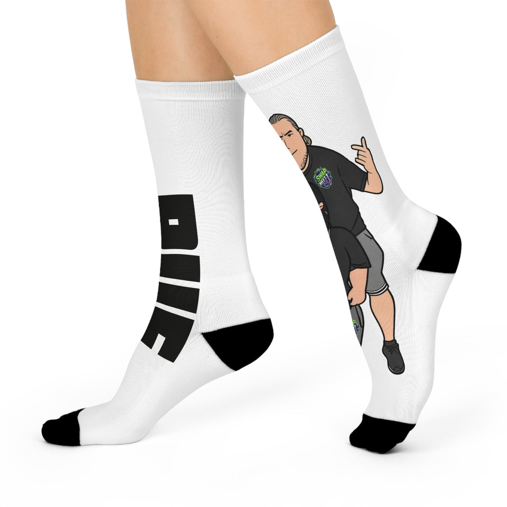 Pablo Cartoon Crew Socks — Cushioned Graphic Athletic Socks