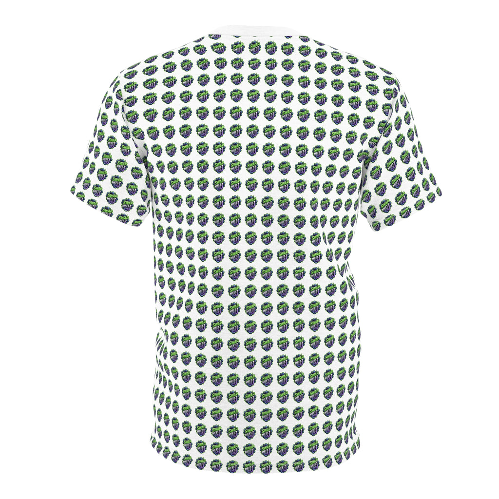 All-Over Green Earth Pattern Tee — Eco Globe Print T-Shirt