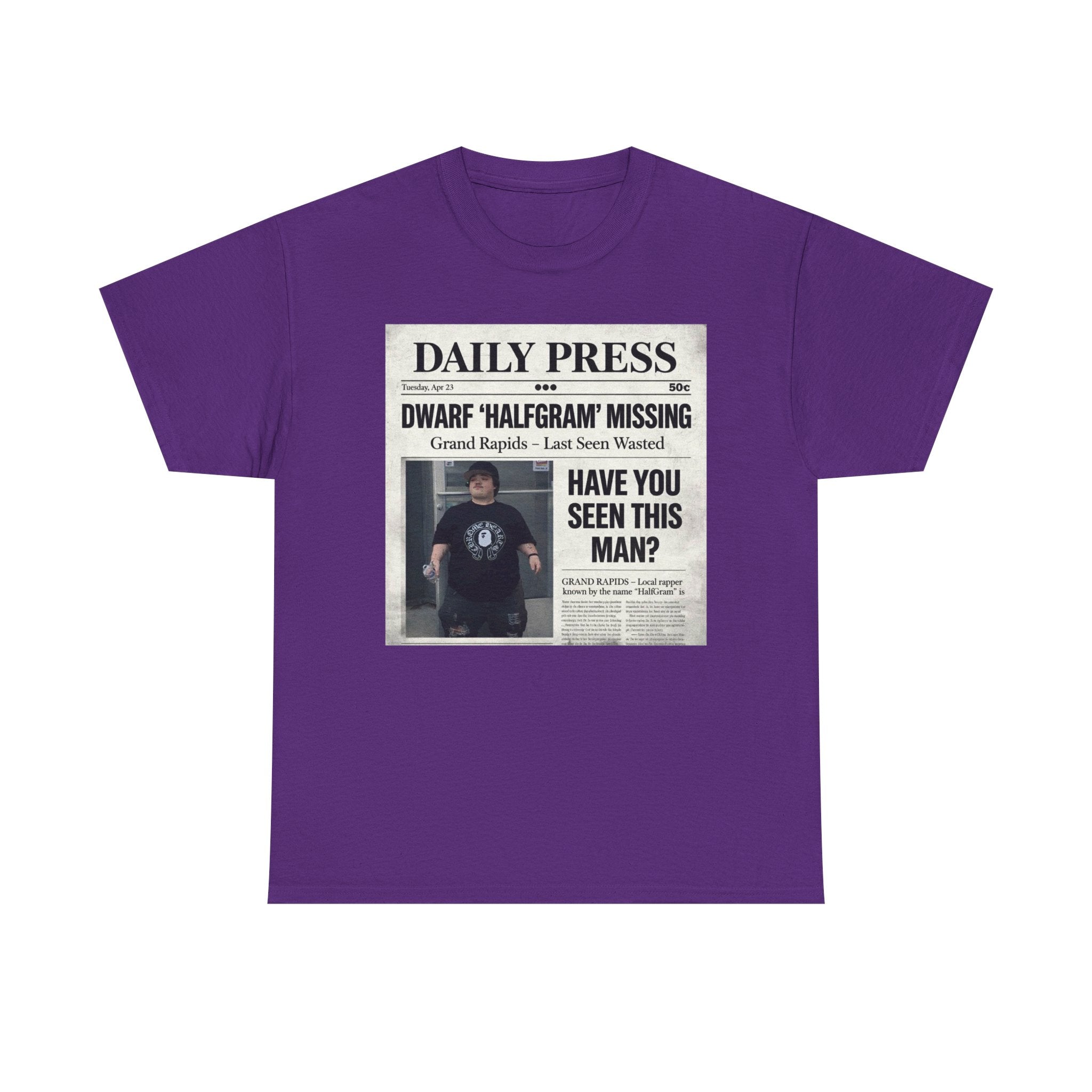 Missing Man 'Have You Seen This Man?' Newspaper Graphic T-Shirt