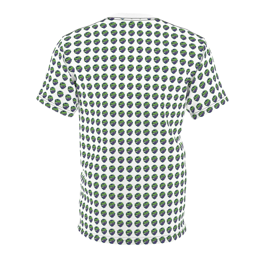 All-Over Green Earth Pattern Tee — Eco Globe Print T-Shirt