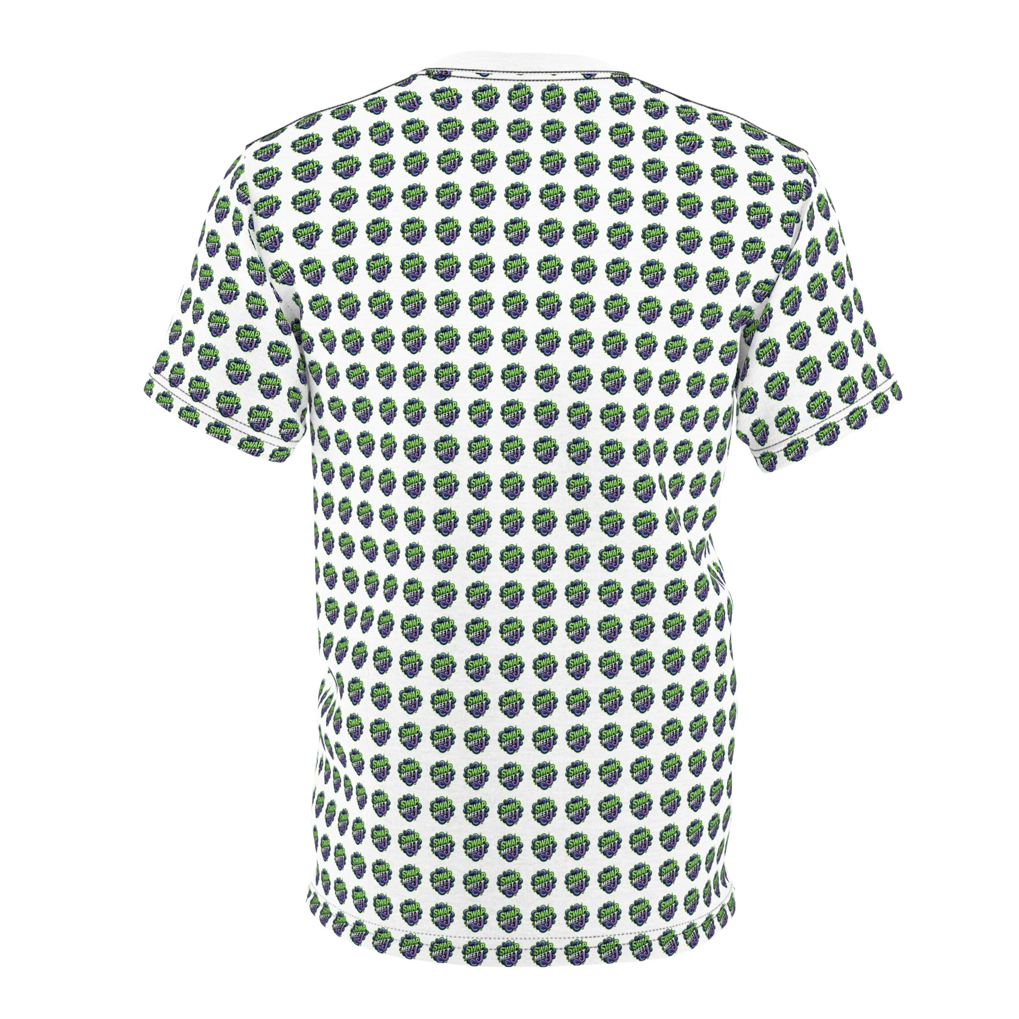All-Over Green Earth Pattern Tee — Eco Globe Print T-Shirt