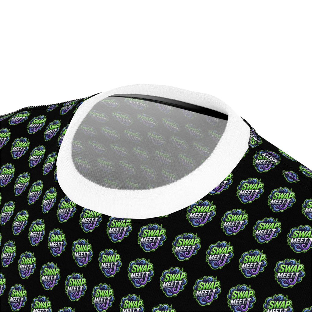 All-Over Green Earth Pattern Tee — Eco Globe AOP T-Shirt