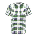 All-Over Green Earth Pattern Tee — Eco Globe Print T-Shirt