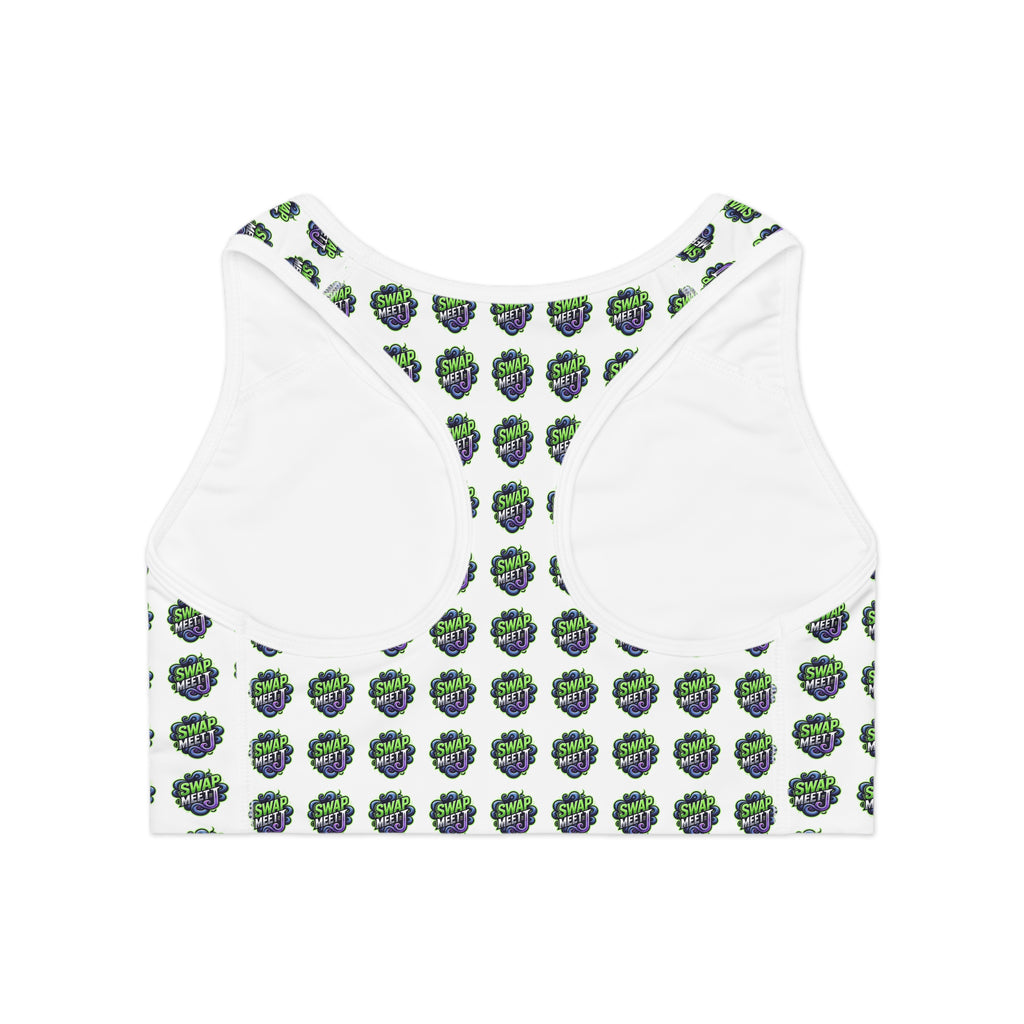 Sports Bra — Green Gamer "Game On" Patterned Activewear