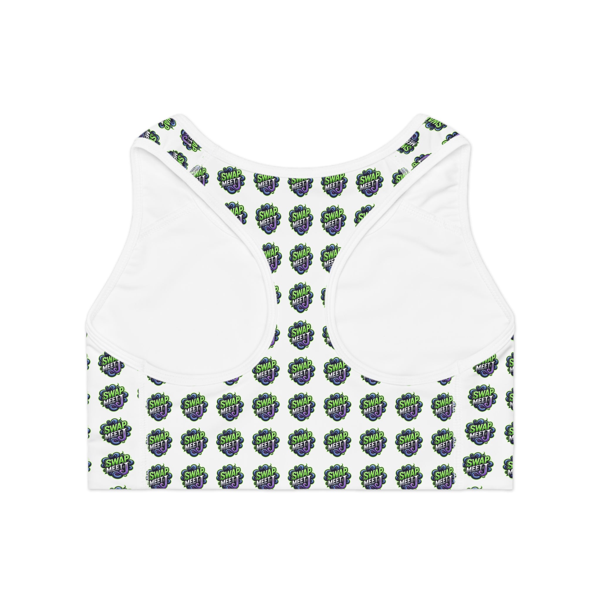 Sports Bra — Green Gamer "Game On" Patterned Activewear