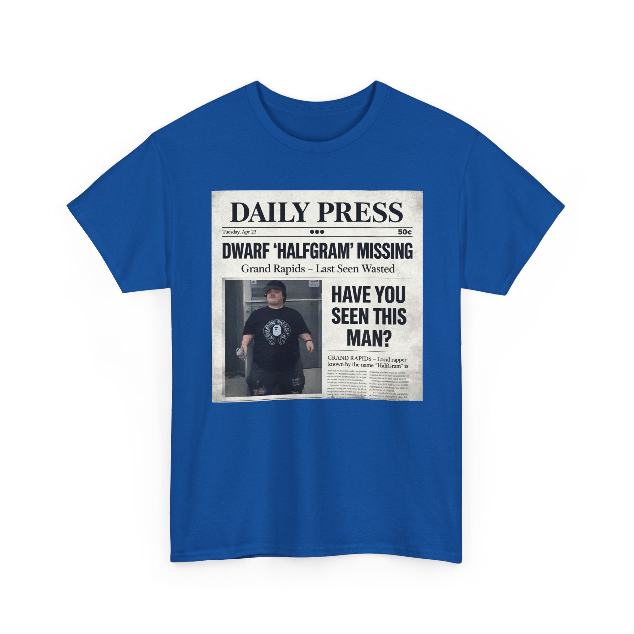 Missing Man 'Have You Seen This Man?' Newspaper Graphic T-Shirt