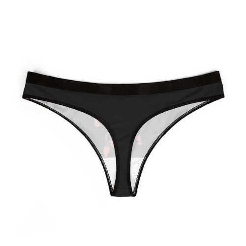 Graphic Women's Thong — Bold Black Design with Illustrated Duo (Pablo)