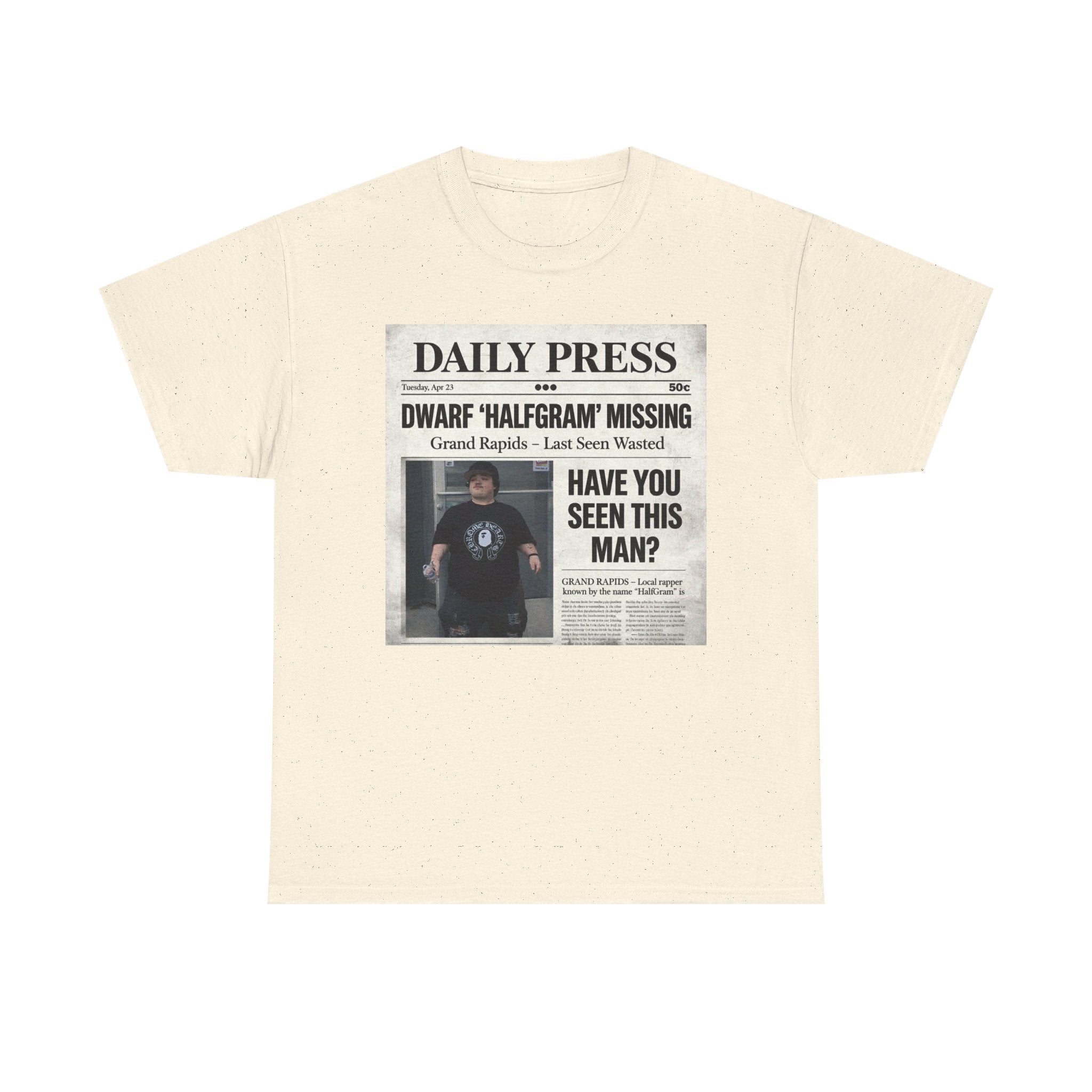 Missing Man 'Have You Seen This Man?' Newspaper Graphic T-Shirt
