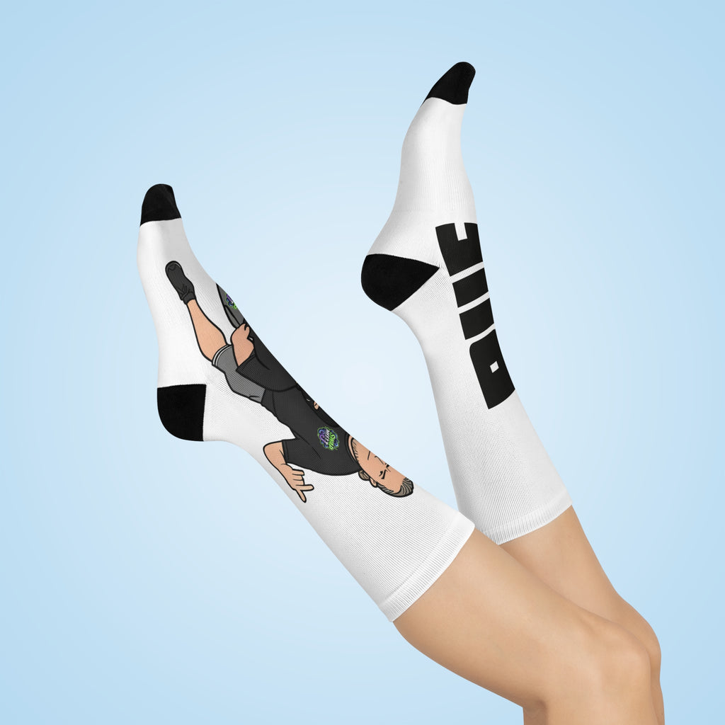 Pablo Cartoon Crew Socks — Cushioned Graphic Athletic Socks