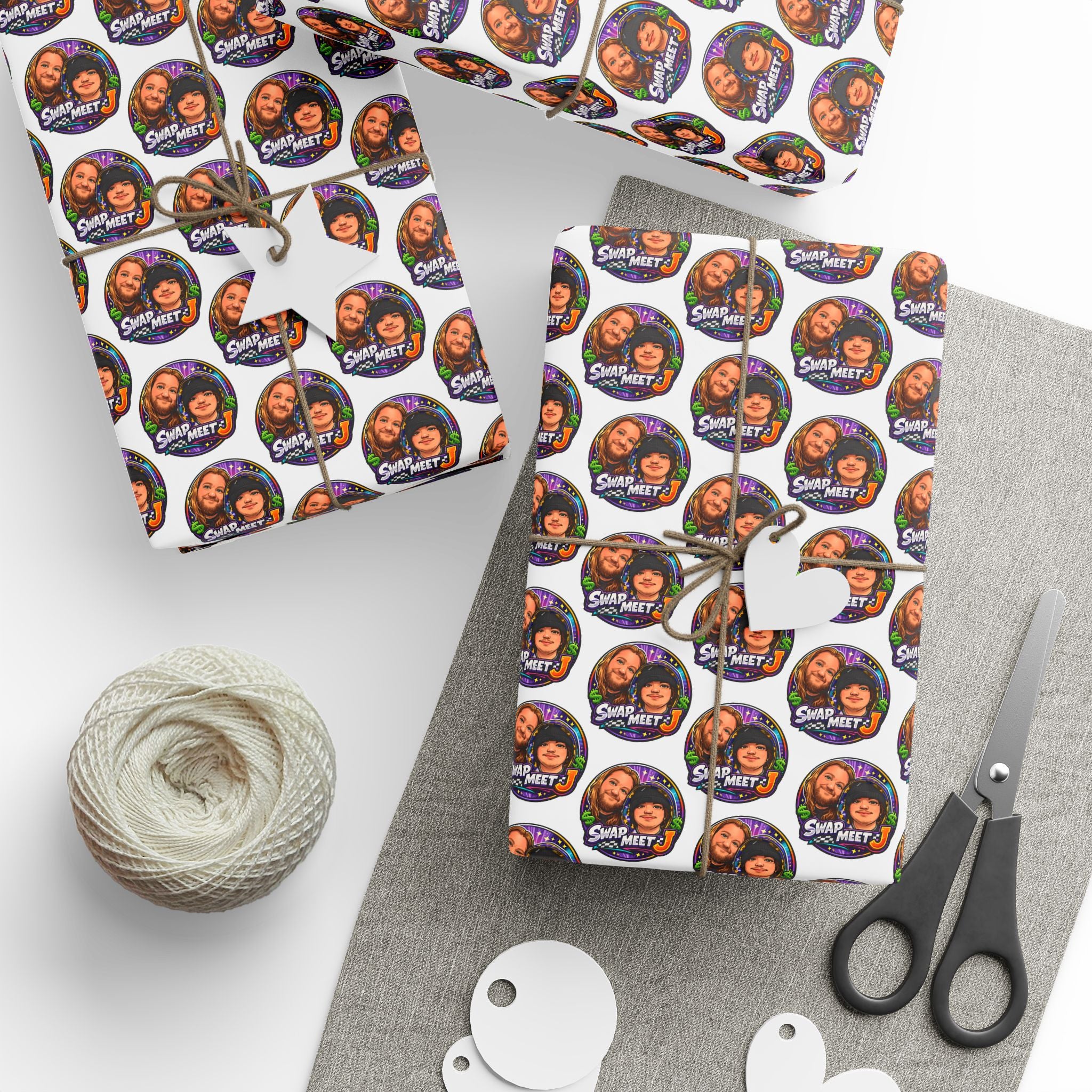 Wrapping Paper – Custom Face Portrait Pattern Gift Wrap (Personalized Photo Repeat)