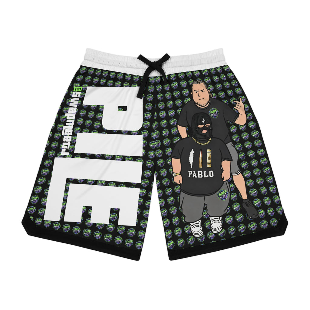 Pablo x Pile Graphic Basketball Shorts — All-Over Print Rib Shorts
