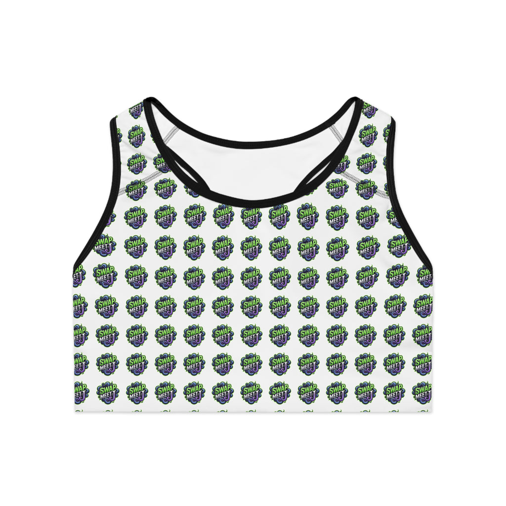 Sports Bra — Green Gamer "Game On" Patterned Activewear