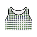 Sports Bra — Green Gamer "Game On" Patterned Activewear