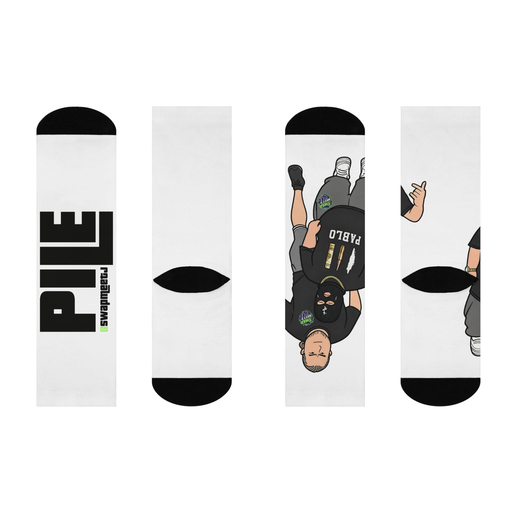 Pablo Cartoon Crew Socks — Cushioned Graphic Athletic Socks