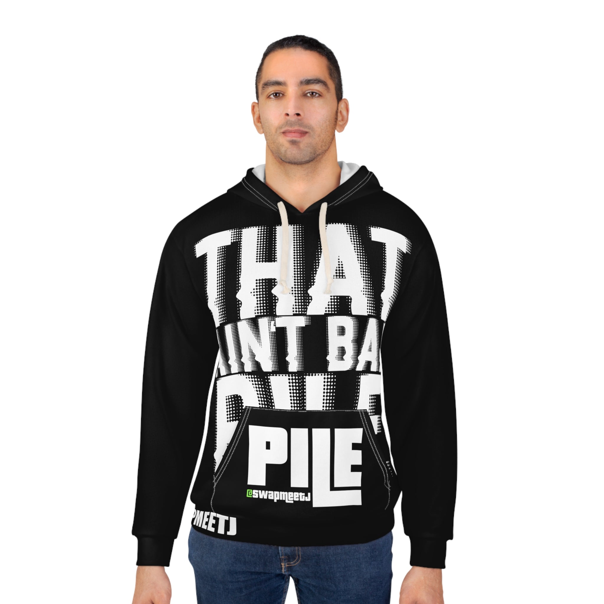 That Ain’t Bad Vibe Hoodie — Bold Distressed Text Pullover