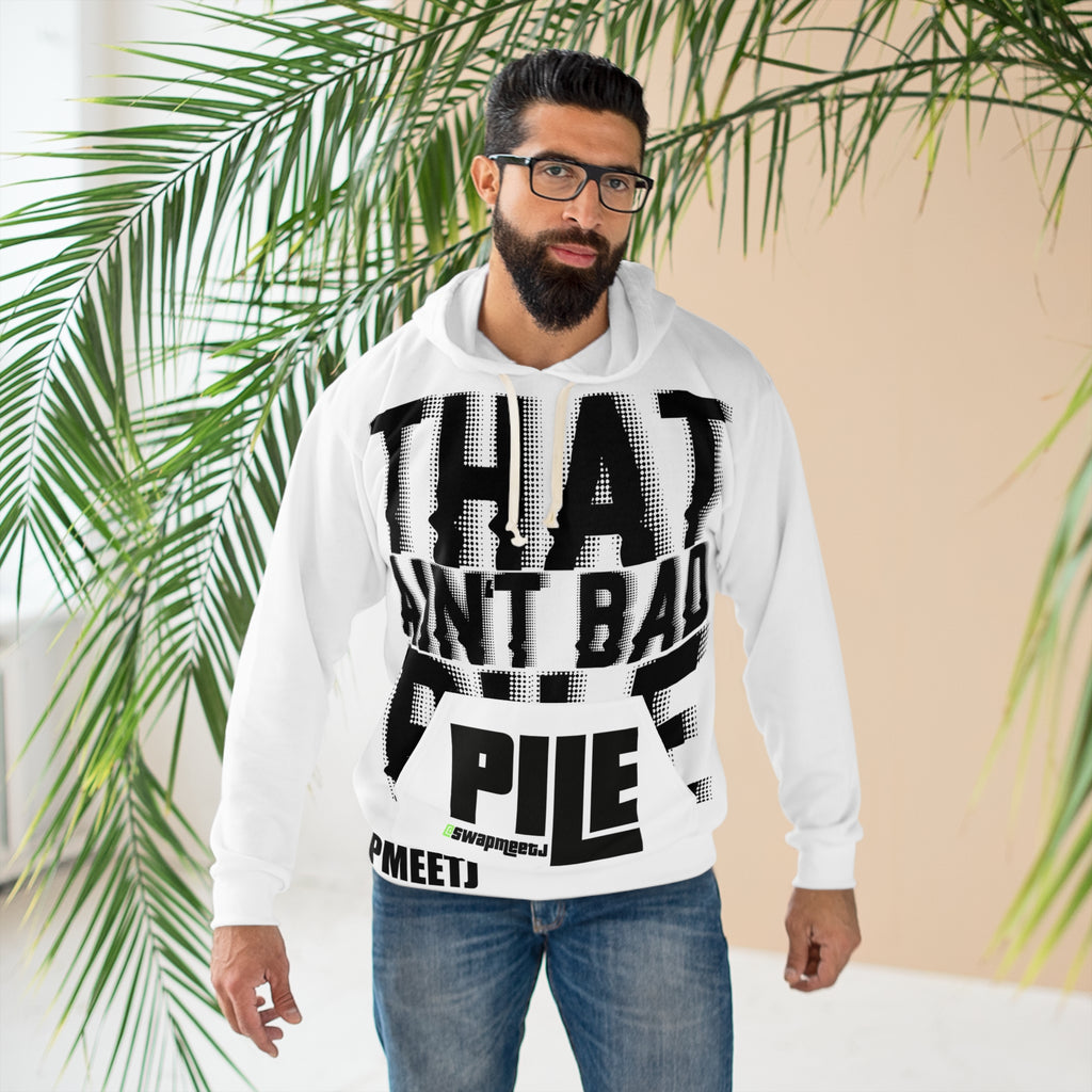 That Ain’t Bad Vibe Hoodie — Bold Distressed Text Pullover