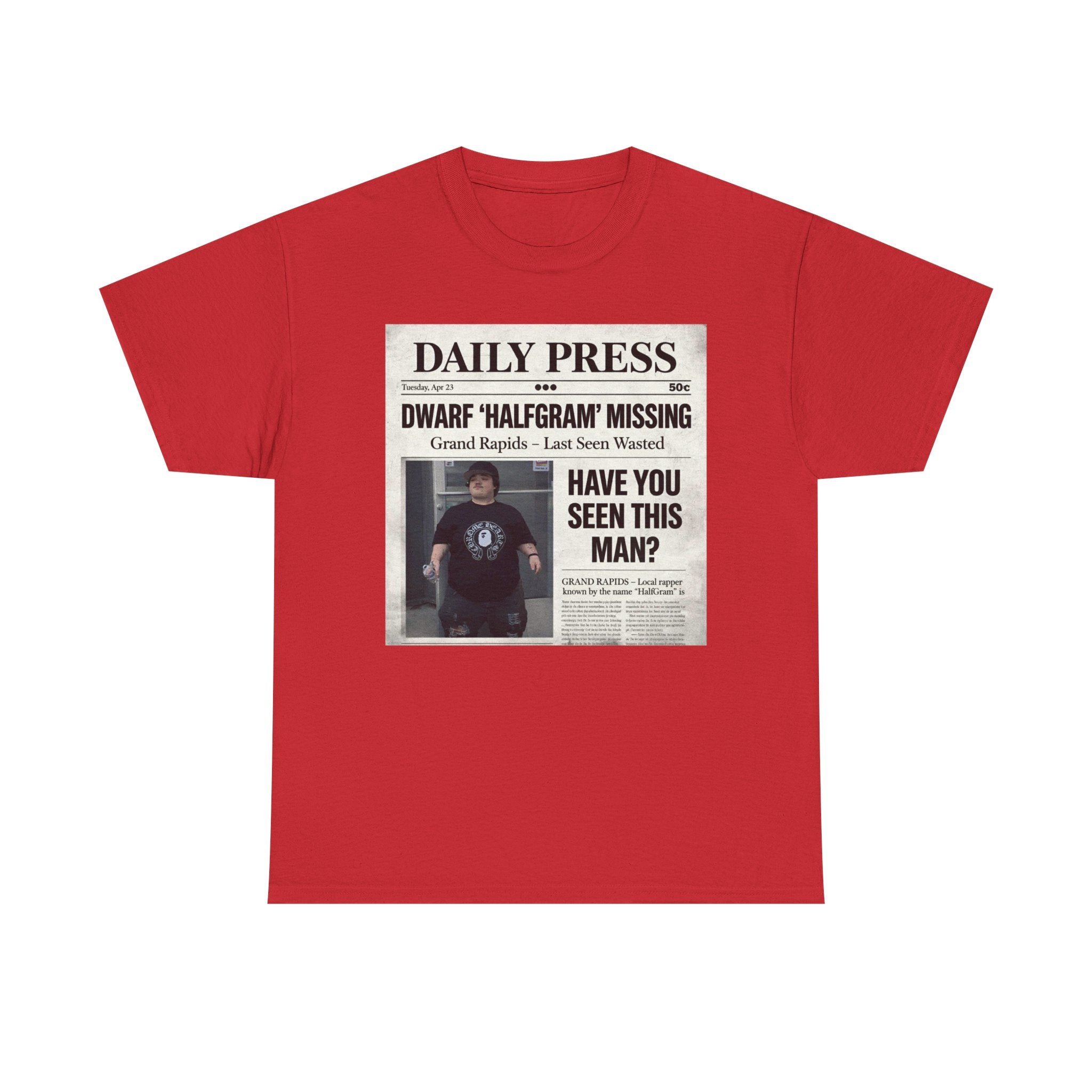 Missing Man 'Have You Seen This Man?' Newspaper Graphic T-Shirt