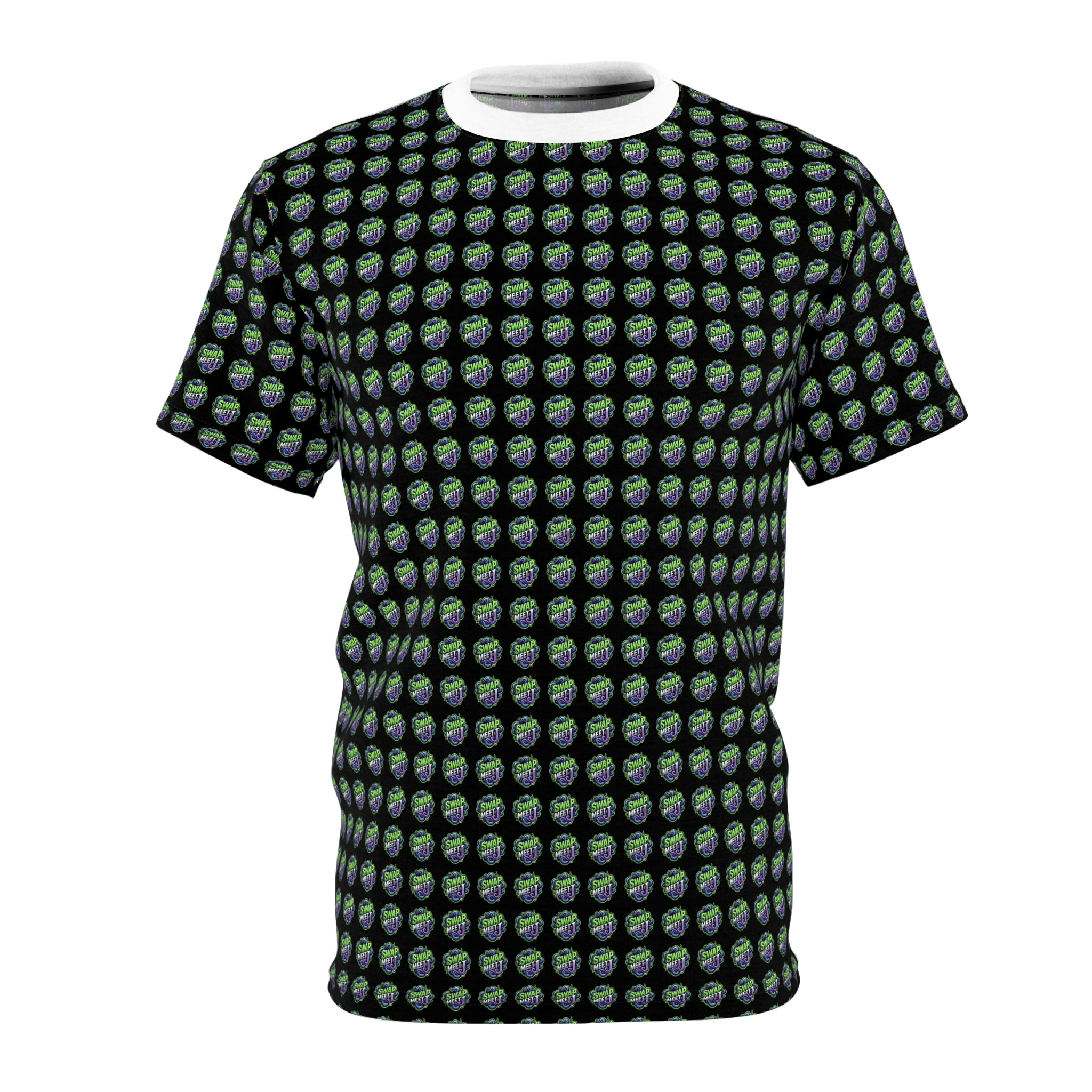 All-Over Green Earth Pattern Tee — Eco Globe AOP T-Shirt